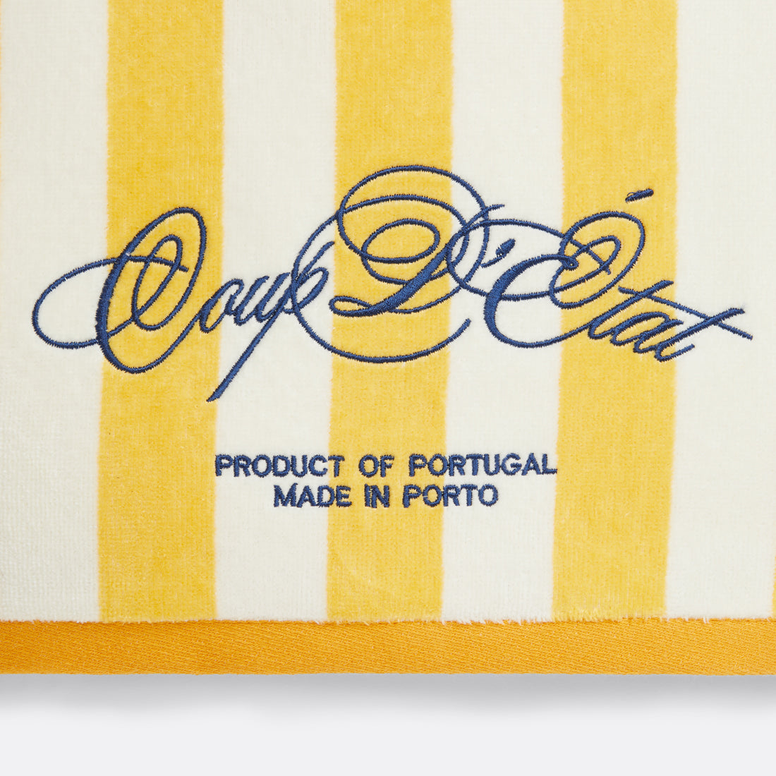 Beach towel with Yellow stripes - Coup D'État Portugal