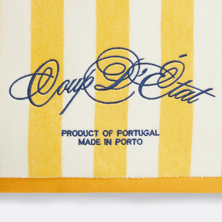 Beach towel with Yellow stripes - Coup D'État Portugal
