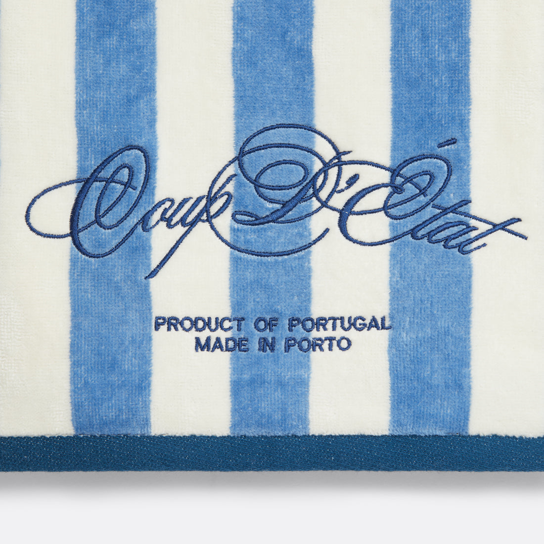 Beach towel with Blue Stripes - Coup D'État Portugal