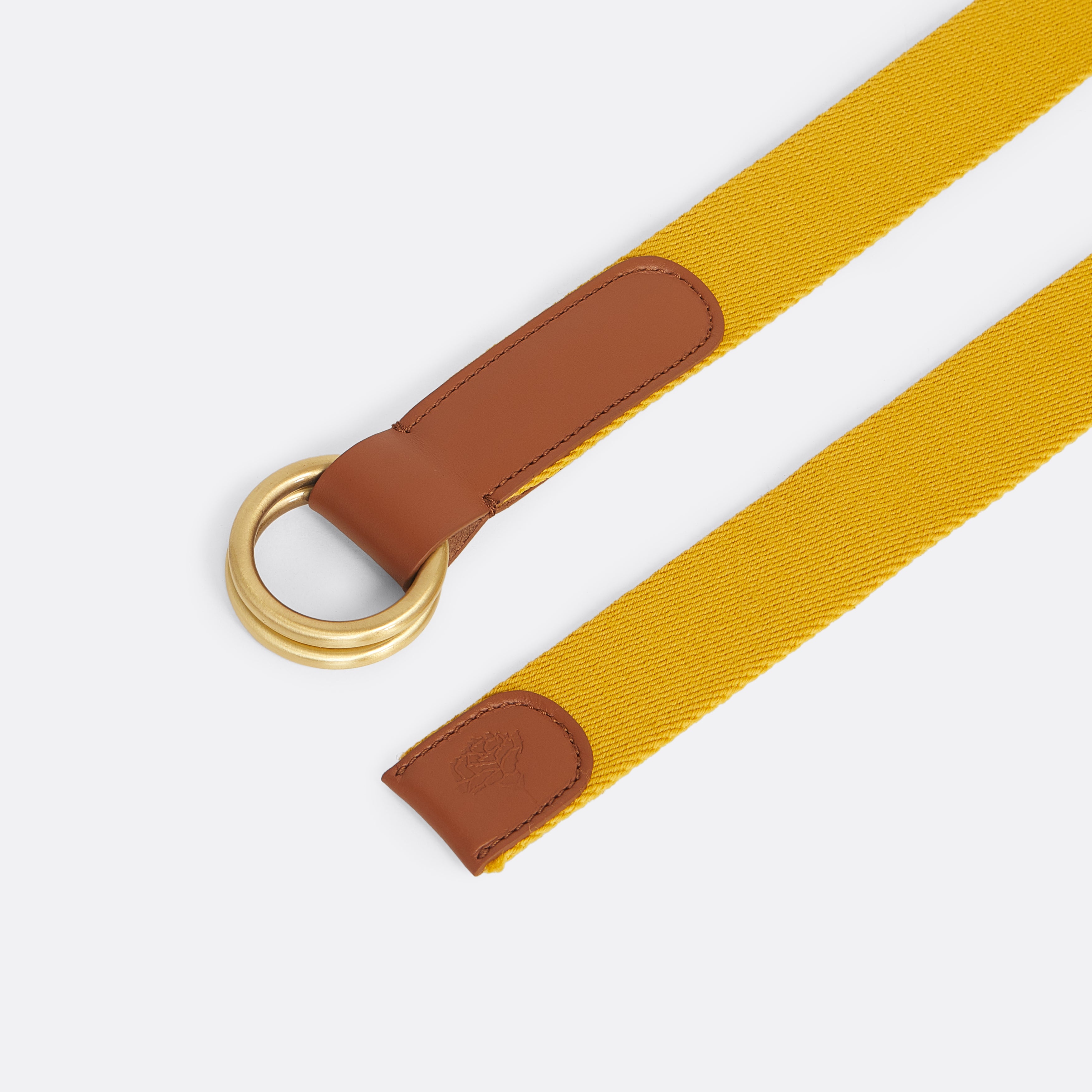 Yellow Canvas D-Ring Belt