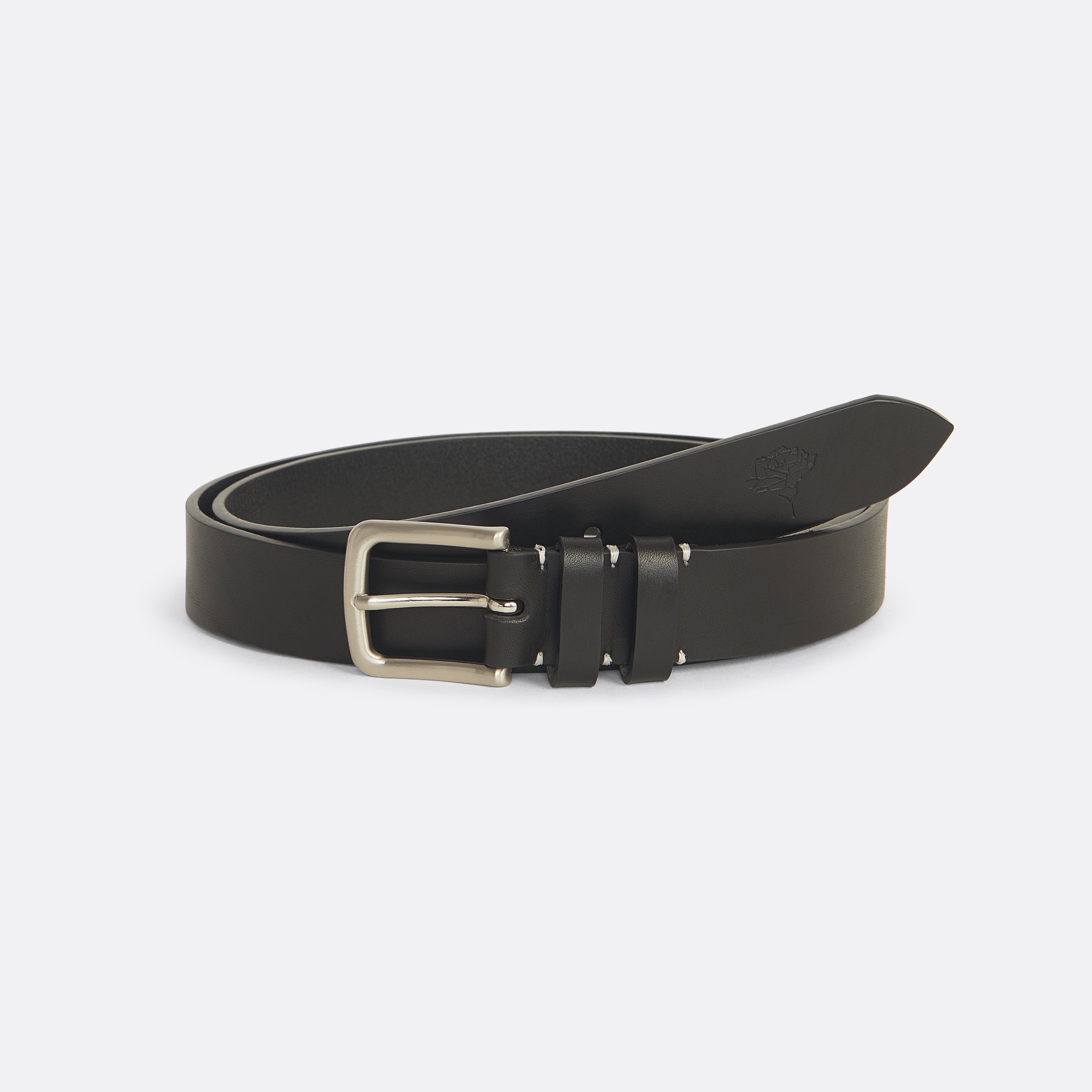 Classic Black Leather Belt