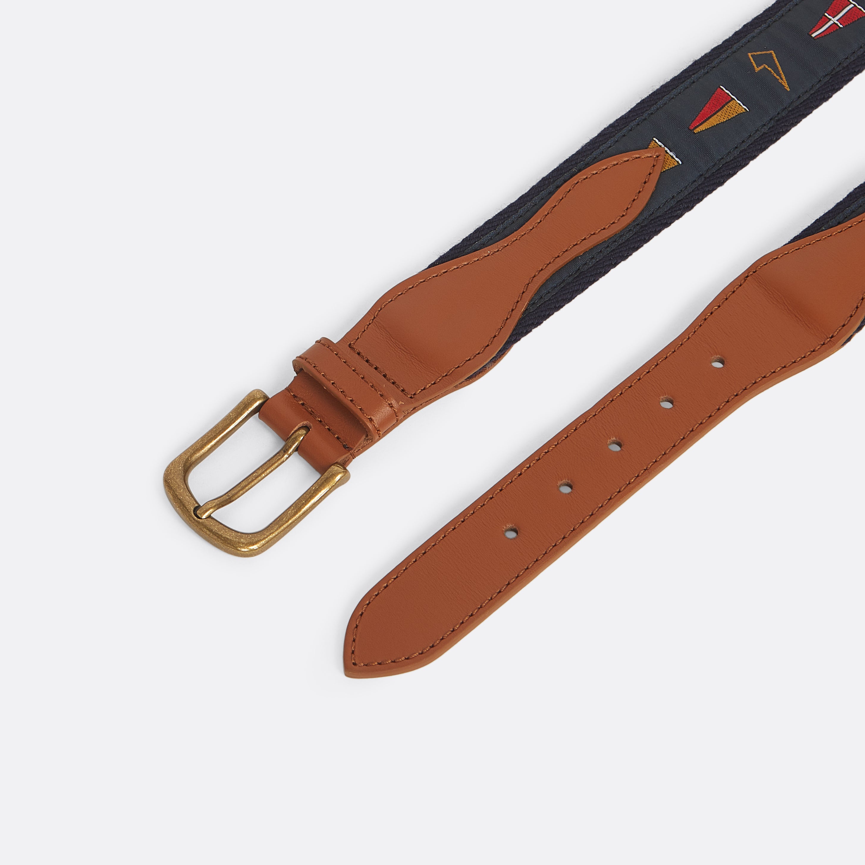 Blue Boats Canvas Belt