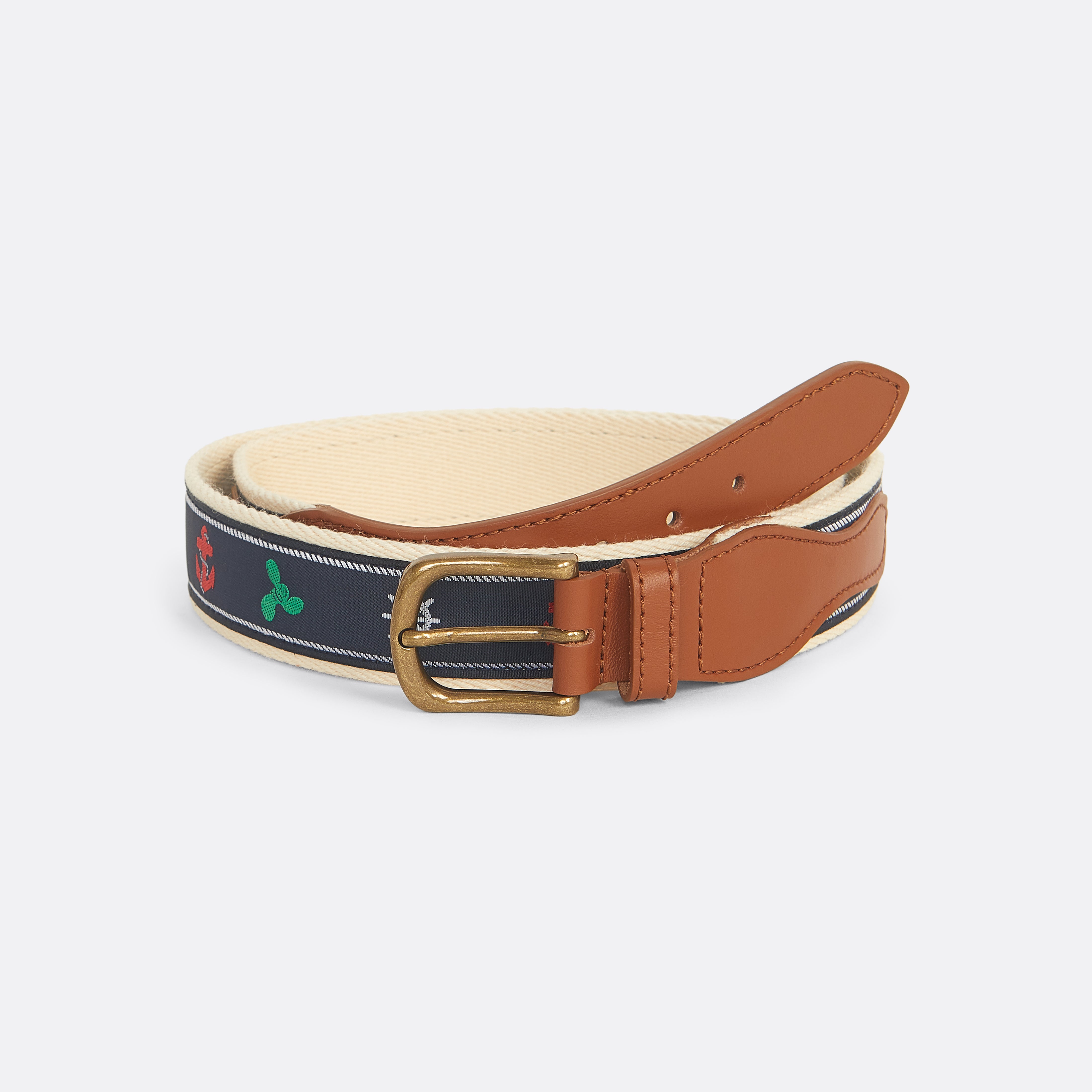 Beige Sailor Canvas Belt