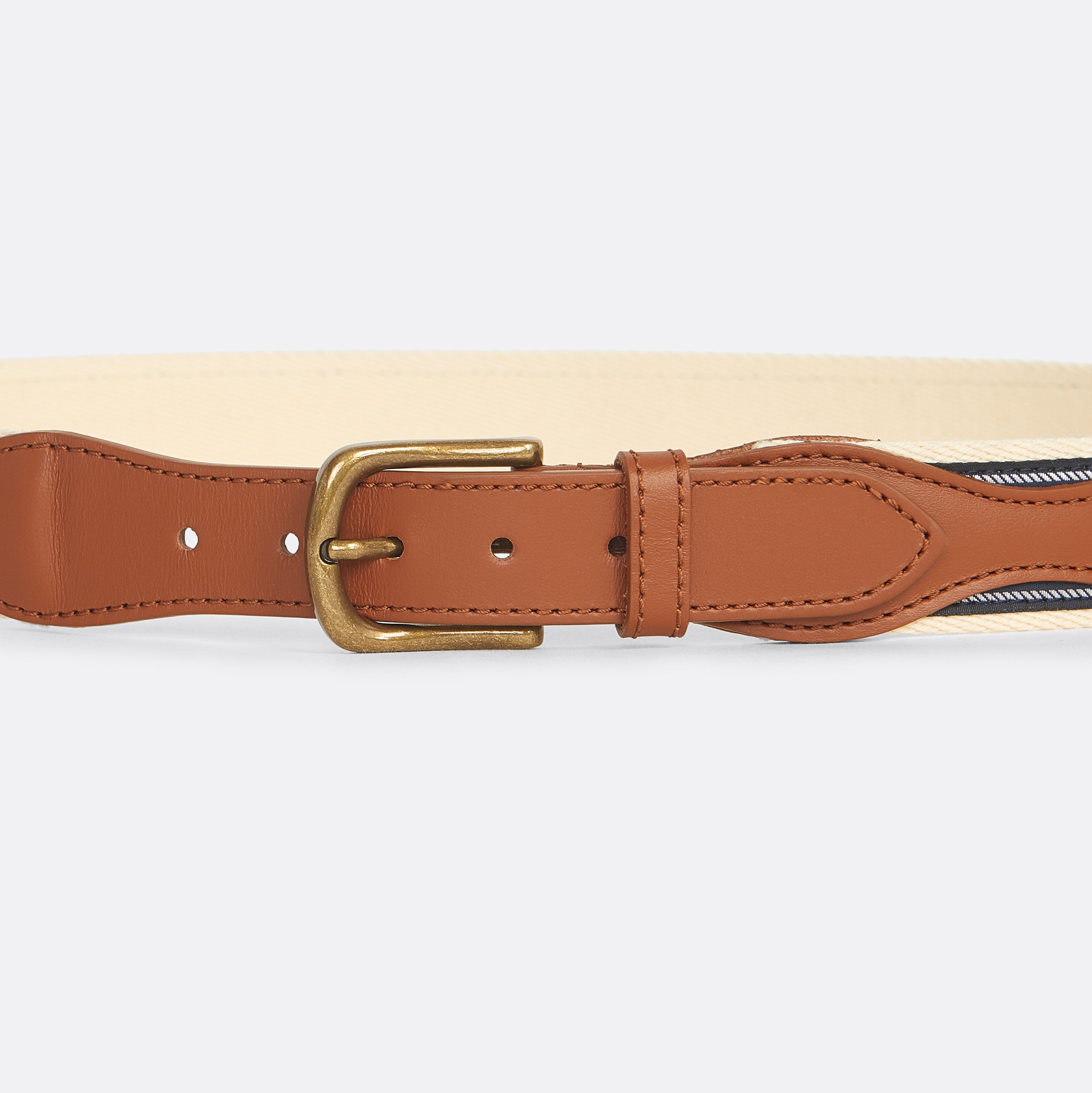 Beige Sailor Canvas Belt