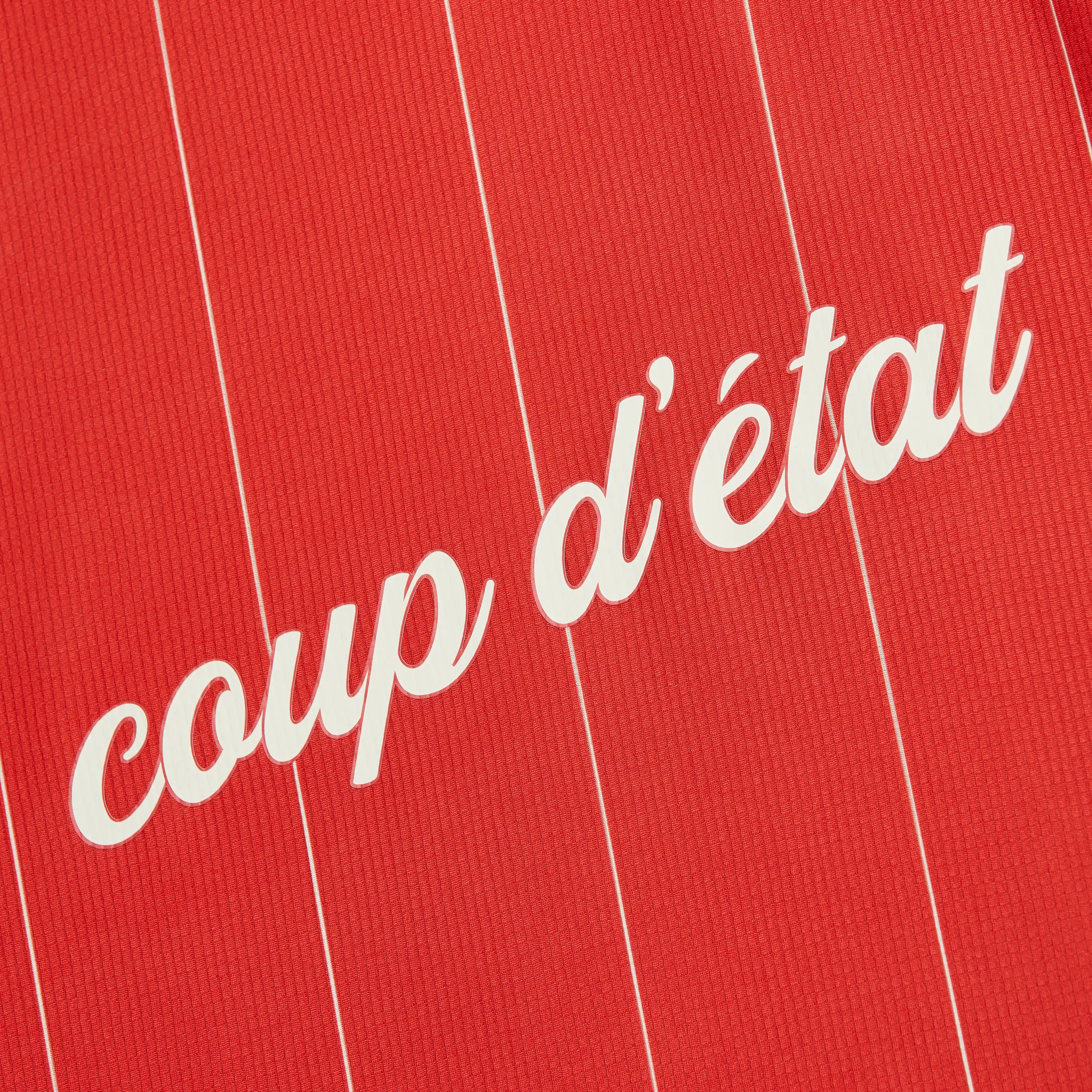 Short Sleeve Jersey in Red with Off-White stripes - Leixõe Sports Club collaboration - Coup D'État Portugal