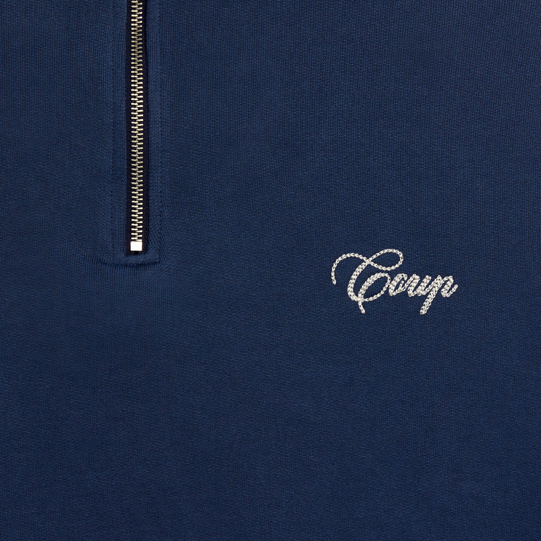 Logo Zip Sweater Navy Blue