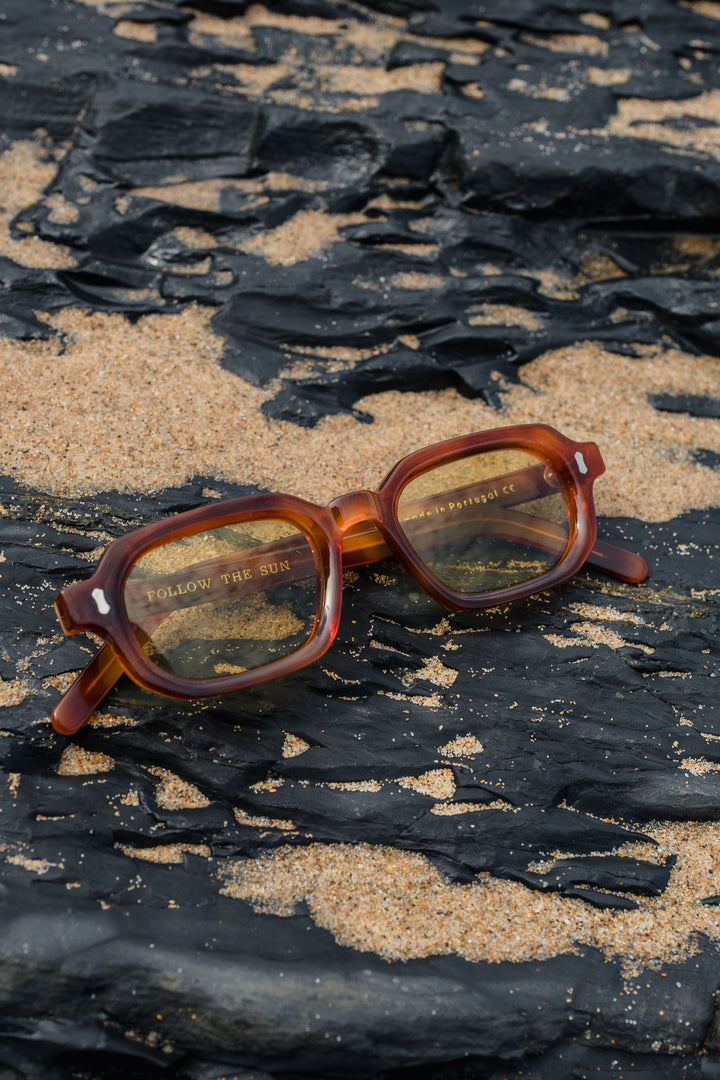 Sunglasses in brown turtoise - Collaboration in Follow The Sun - Coup D'État Portugal