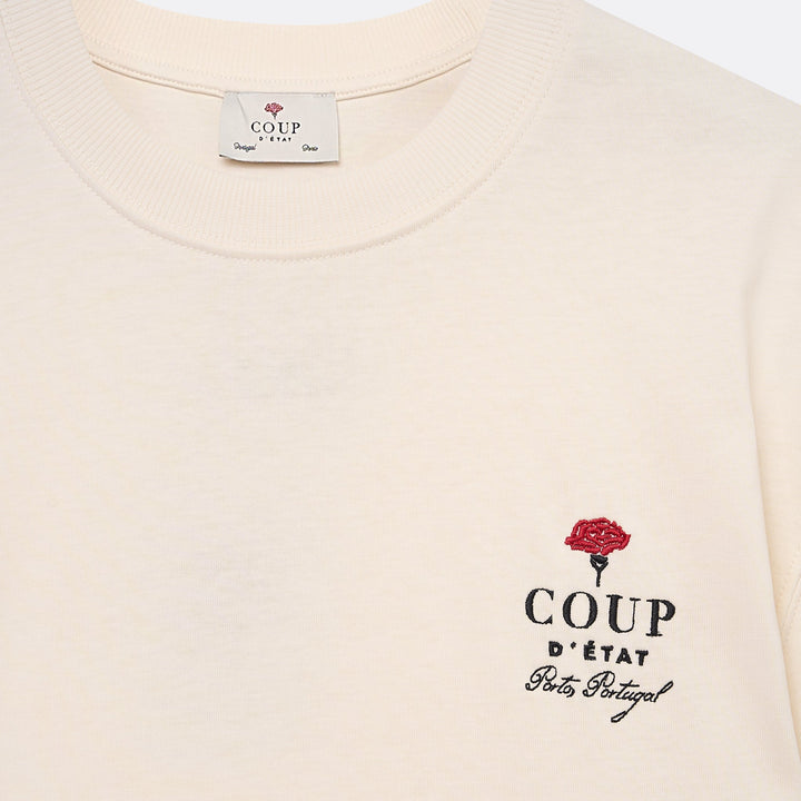 Logo Tee in Off-white - Coup D'État Portugal