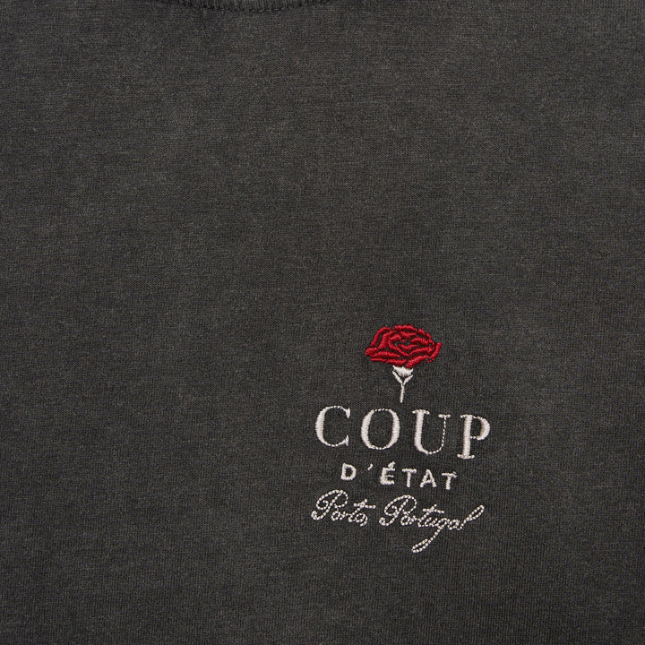 Logo Tee in Washed Black - Coup D'État Portugal