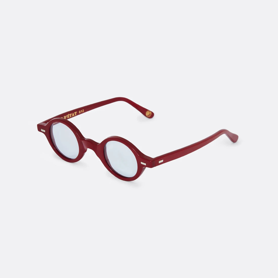 Sunglasses in Bordeaux and sheer blue lenses - Handcrafted -  Coup D'État Portugal