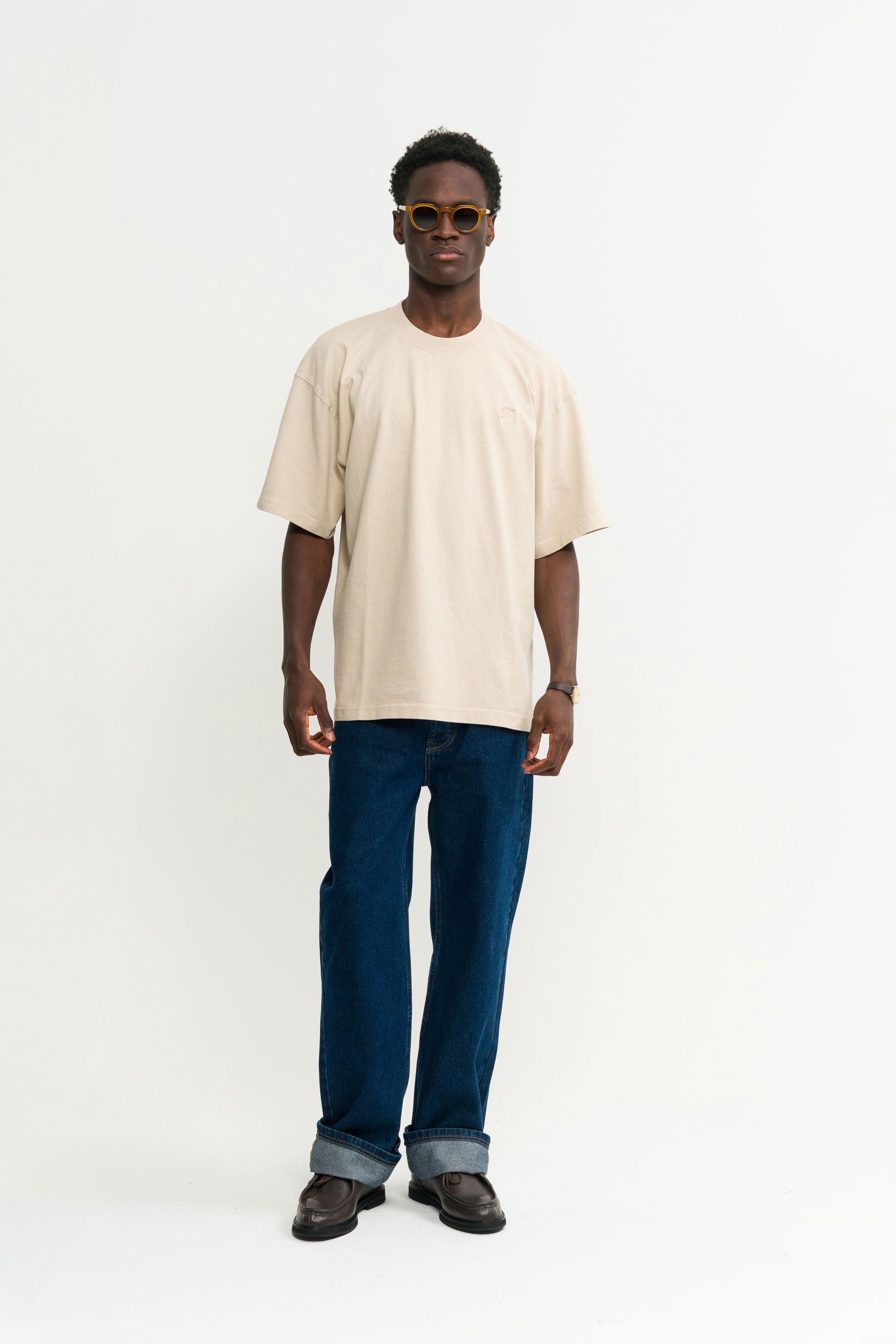 Sailing rope t-shirt in Beige - Male model  - Coup D'État Portugal