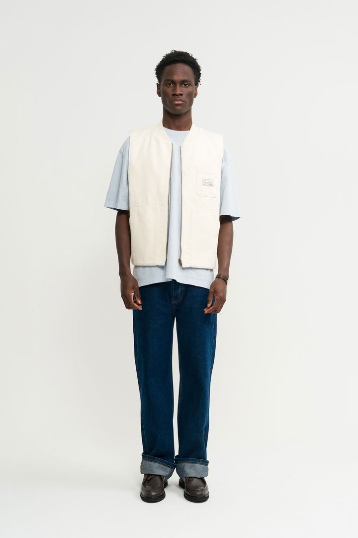 Reversible Vest - Male model - Off-White and All Over Print - Coup D'État Portugal