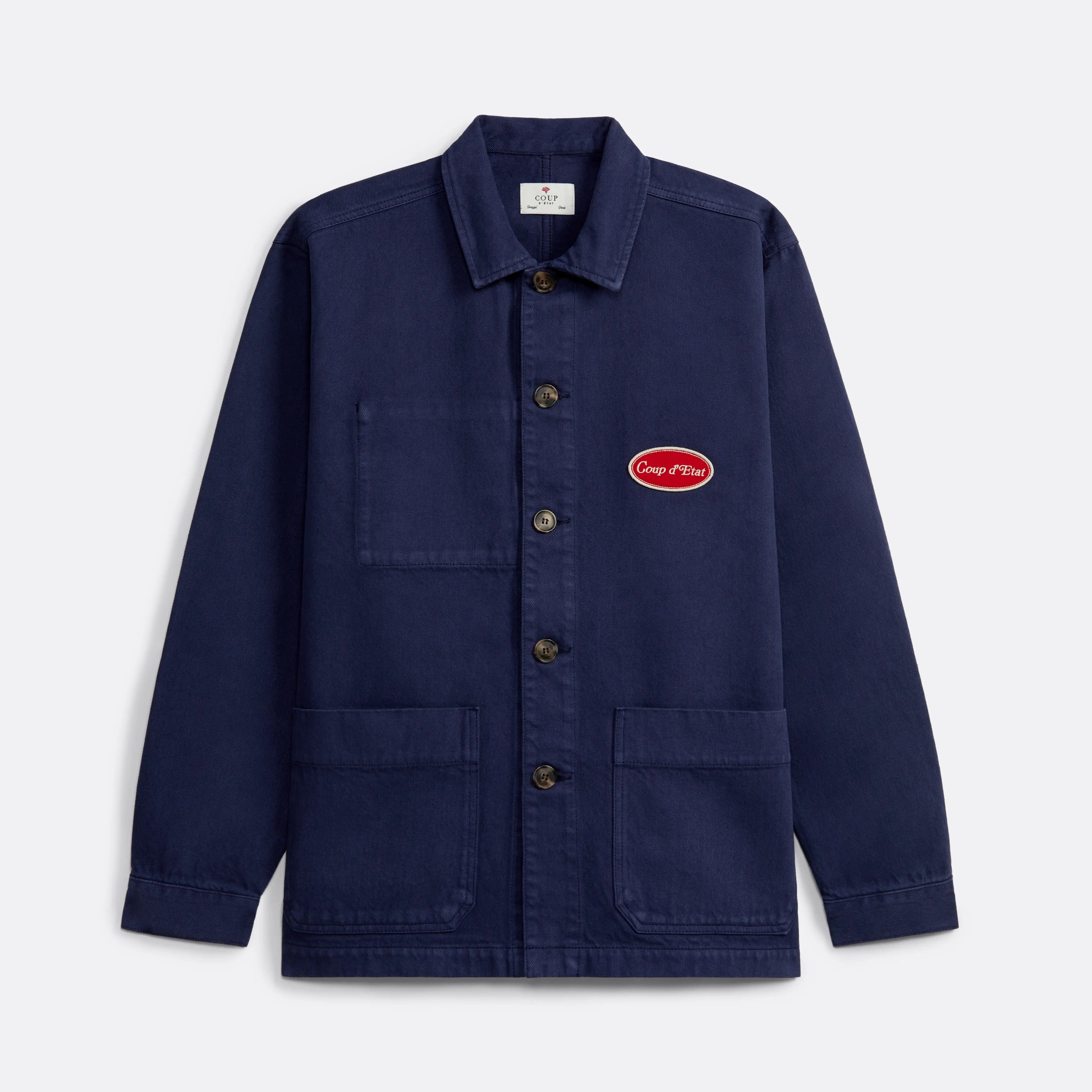 Overshirt in navy Blue - Canvas - Coup D'État Portugal