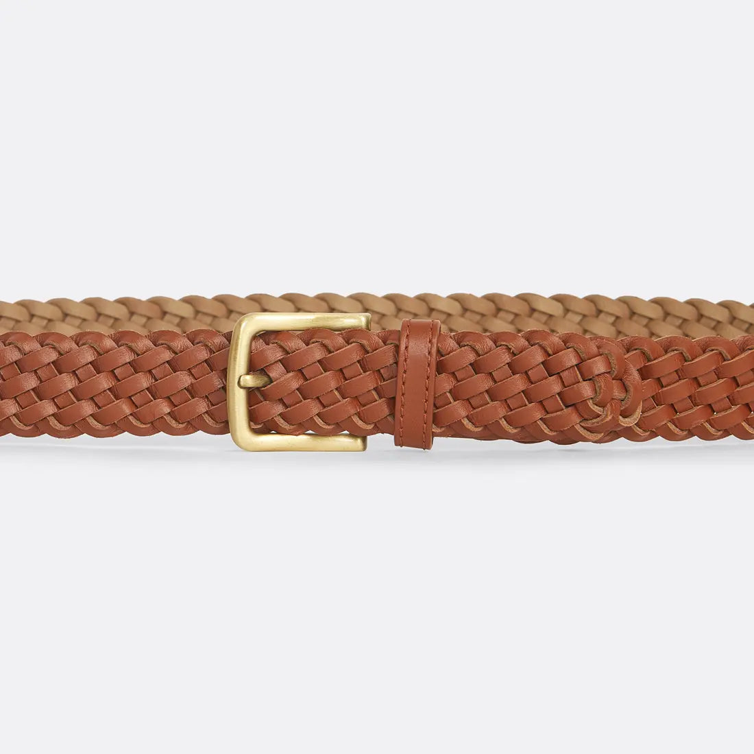 Braided Belt in Camel - Handcrafted Leather - Coup D'État Portugal