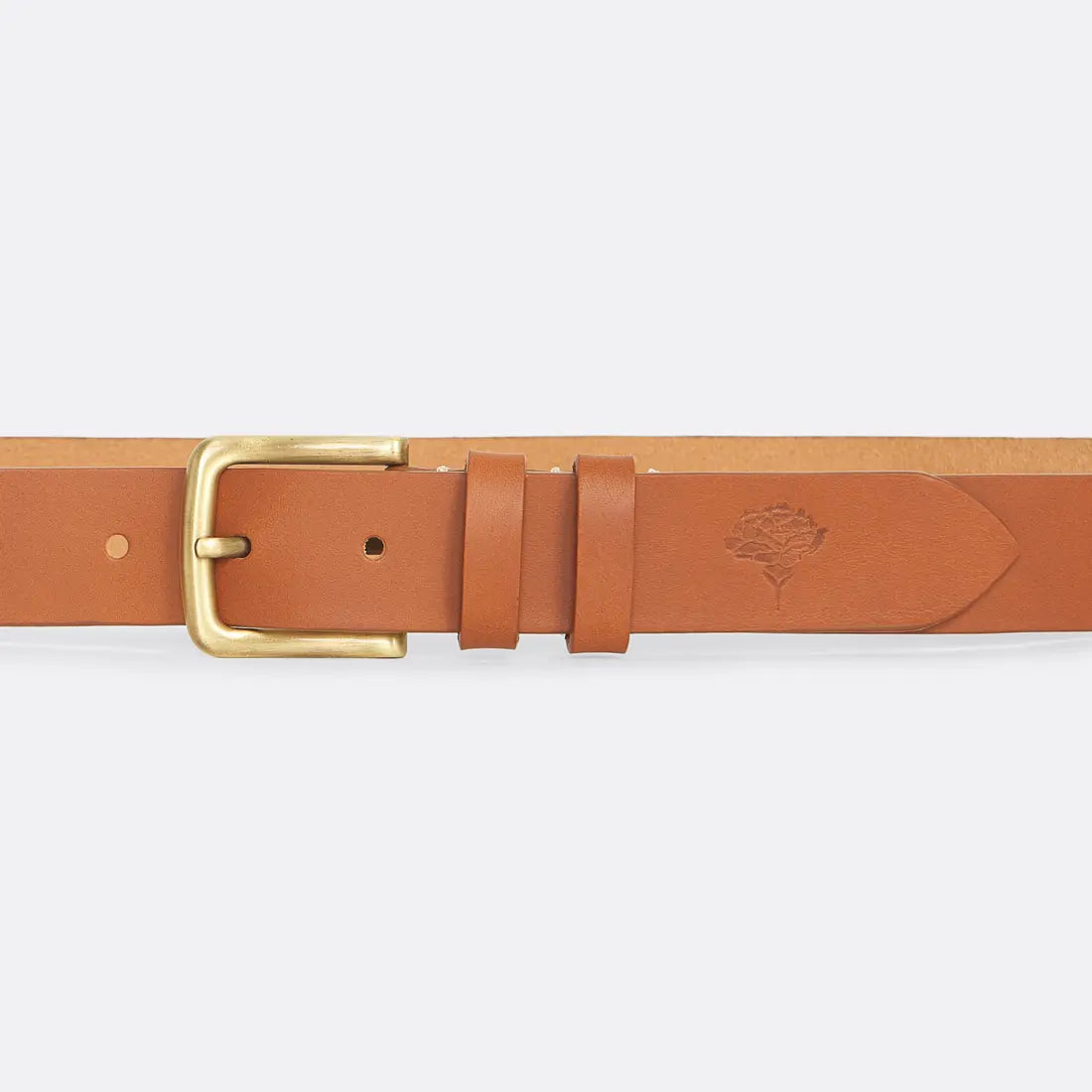 Classic Leather Belt in Camel  Handcrafted - Coup D'État Portugal