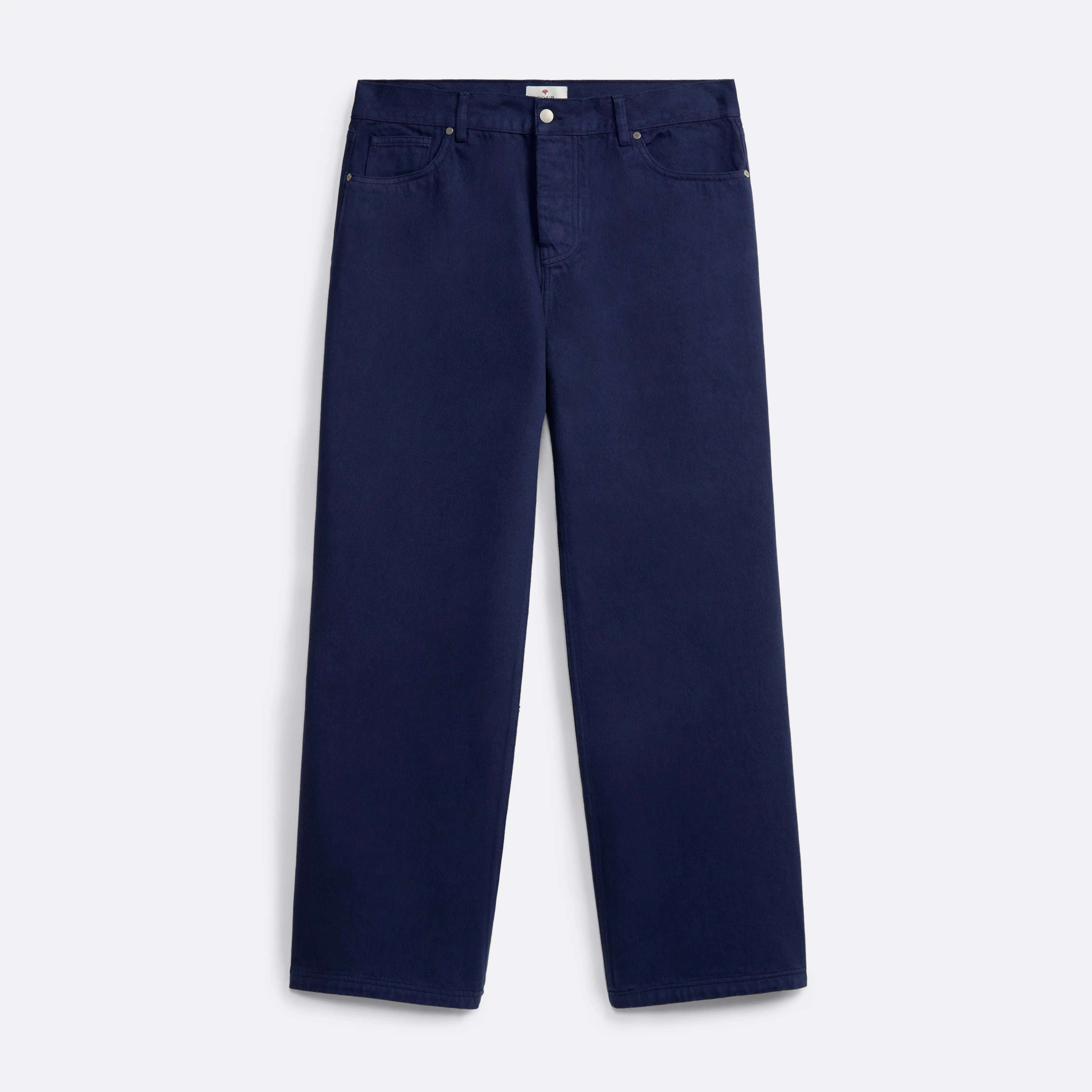 Straight Cut Pants in navy Blue - Canvas - Coup D'État Portugal