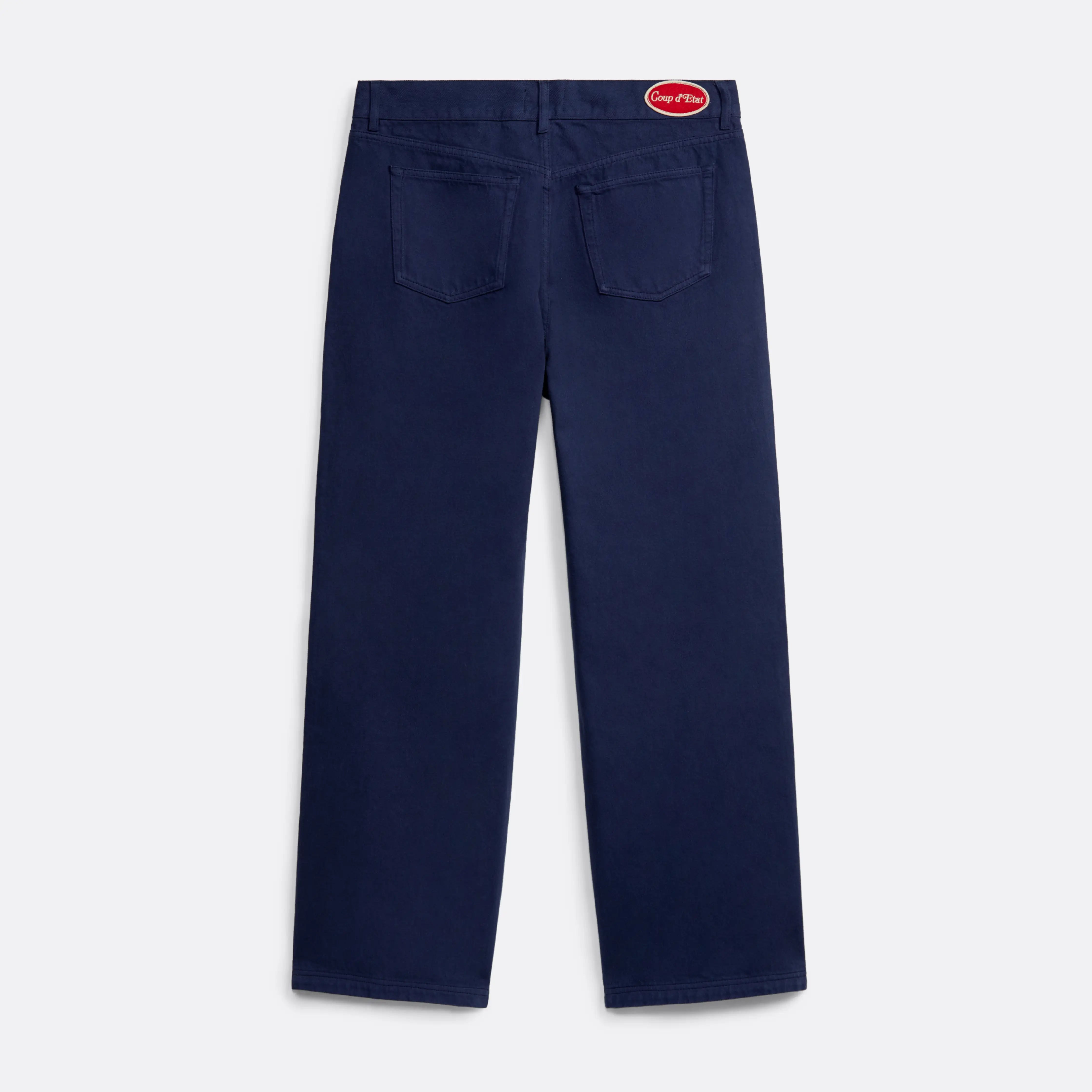 Straight Cut Pants in navy Blue - Canvas - Coup D'État Portugal