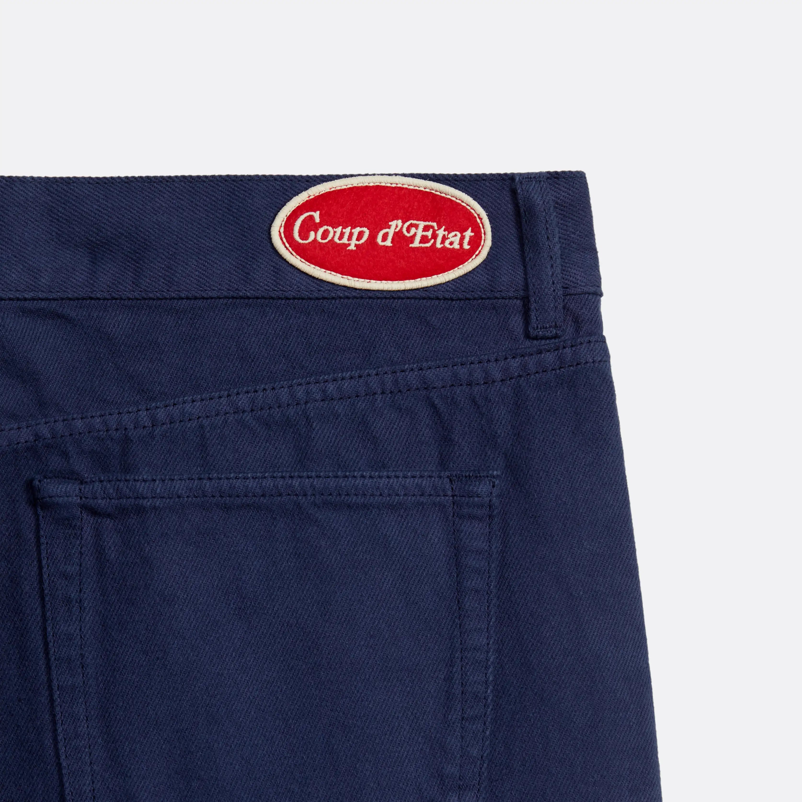 Straight Cut Pants in navy Blue - Canvas - Coup D'État Portugal