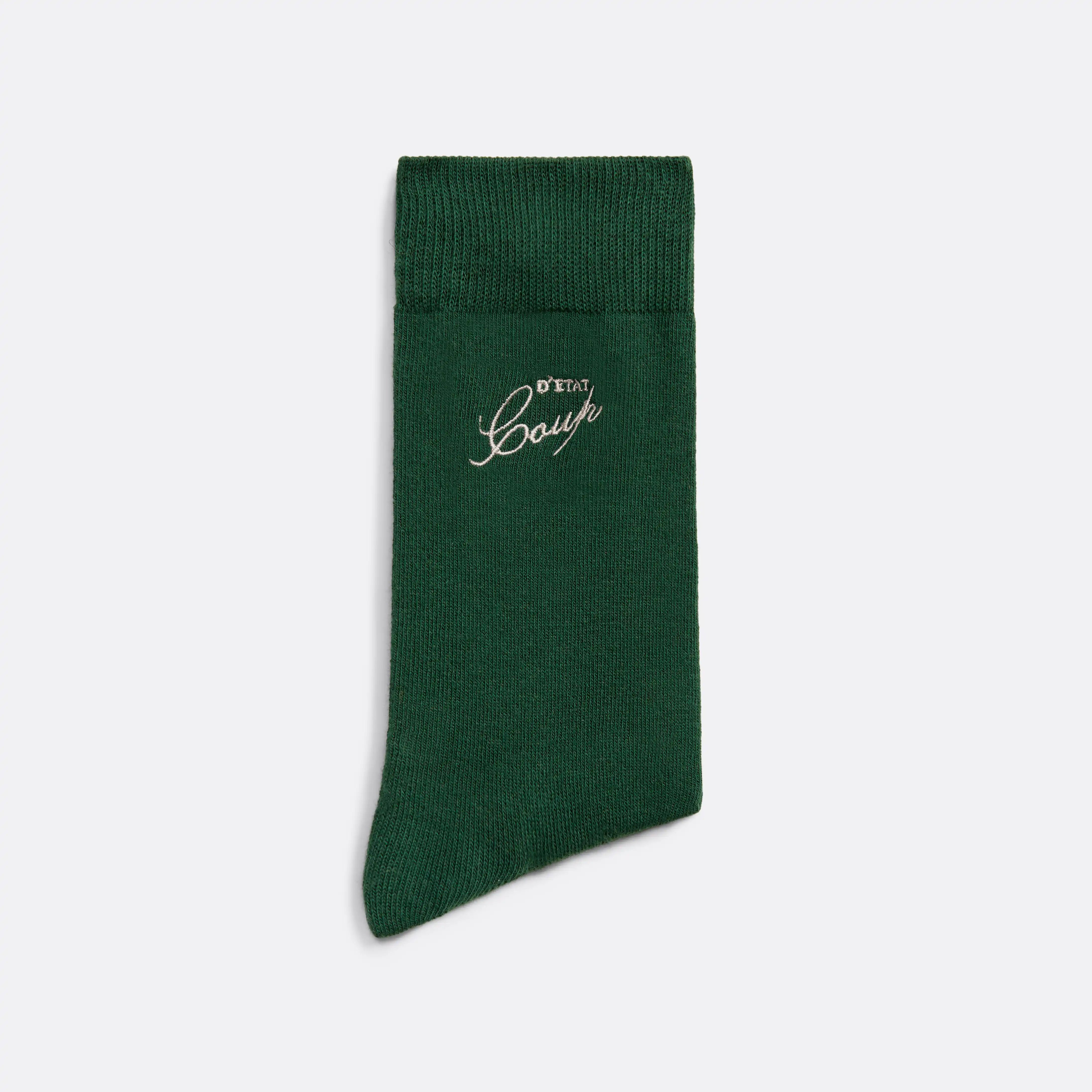 Classic Socs in Green - Embroidered - Coup D'État Portugal