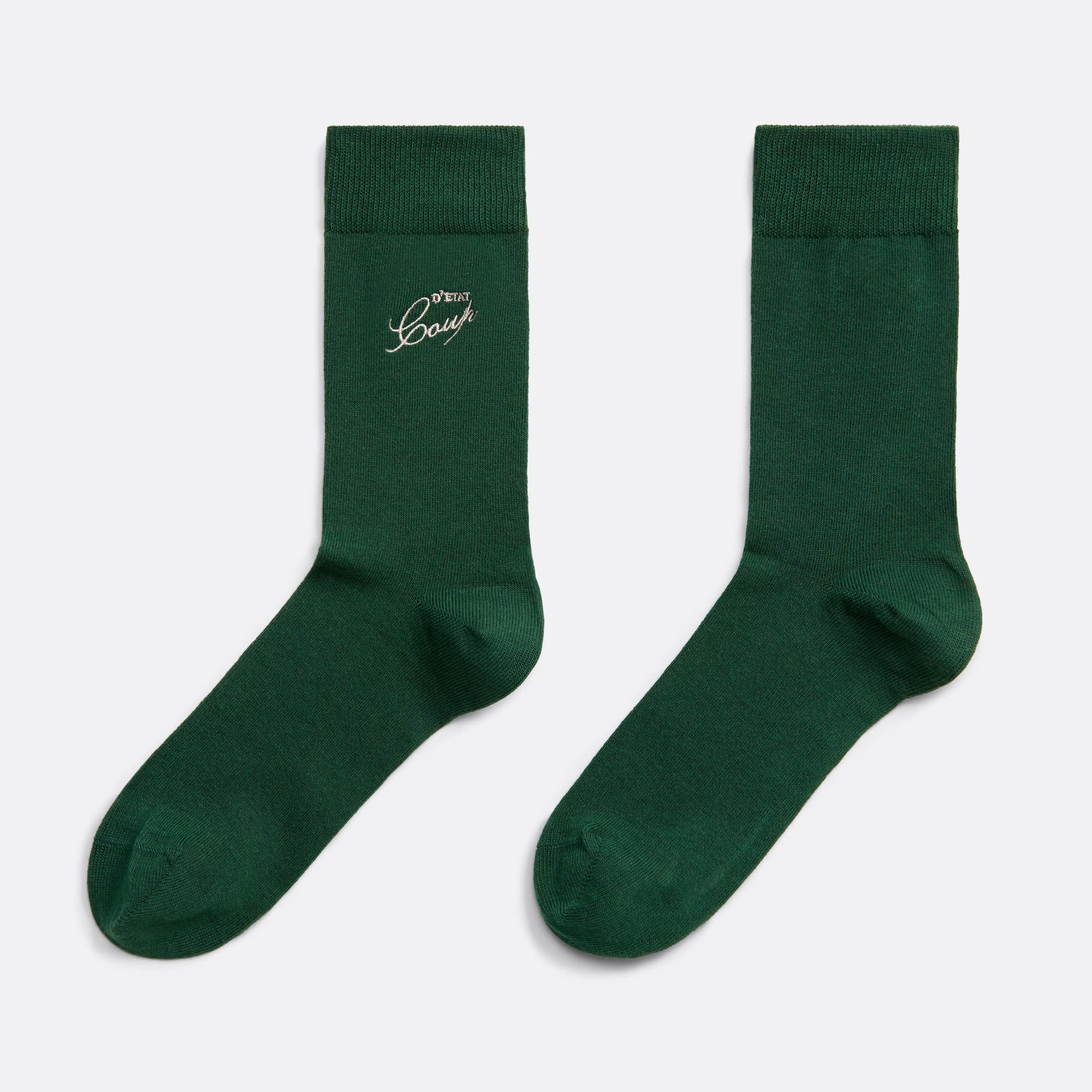 Classic Socs in Green - Embroidered - Coup D'État Portugal