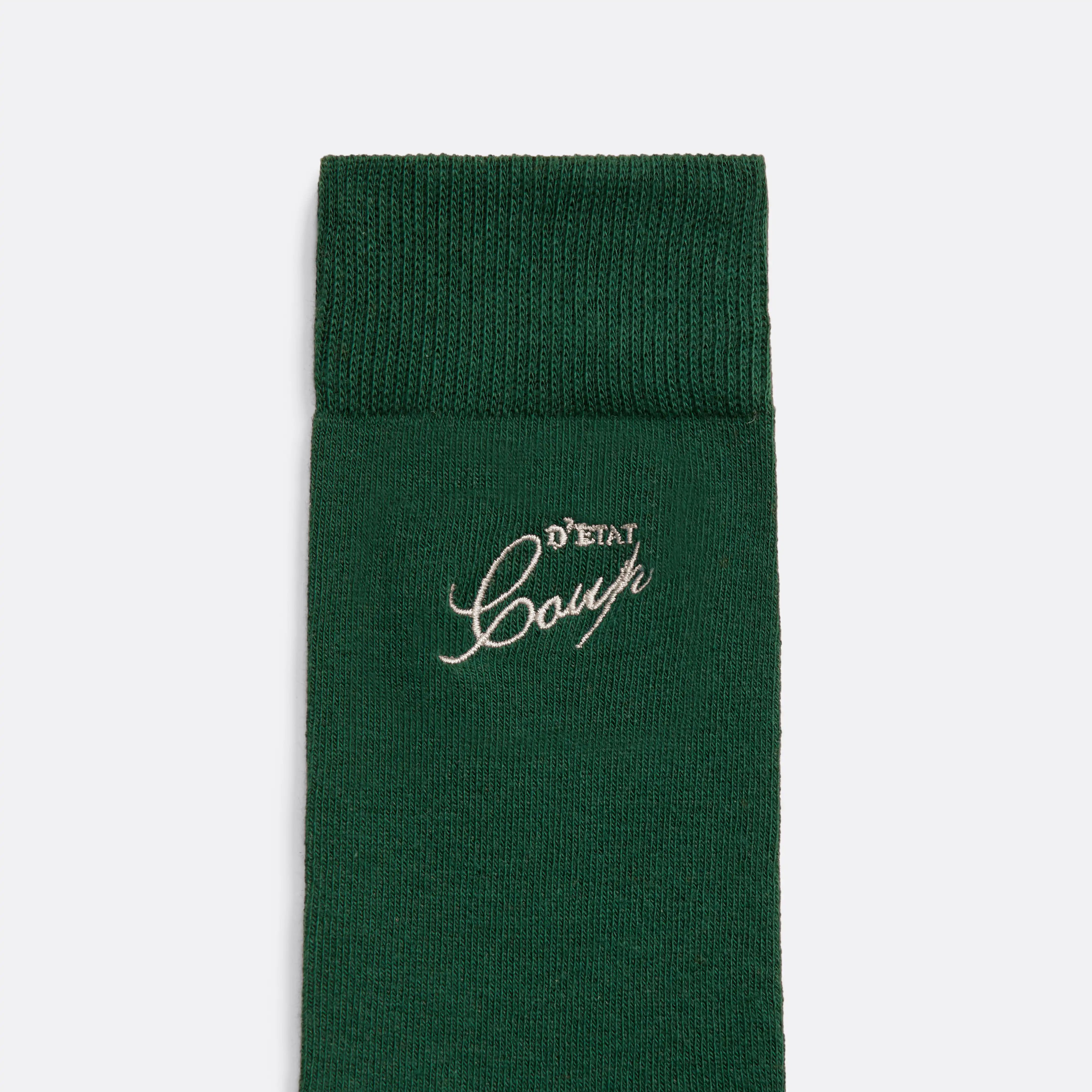 Classic Socs in Green - Embroidered - Coup D'État Portugal
