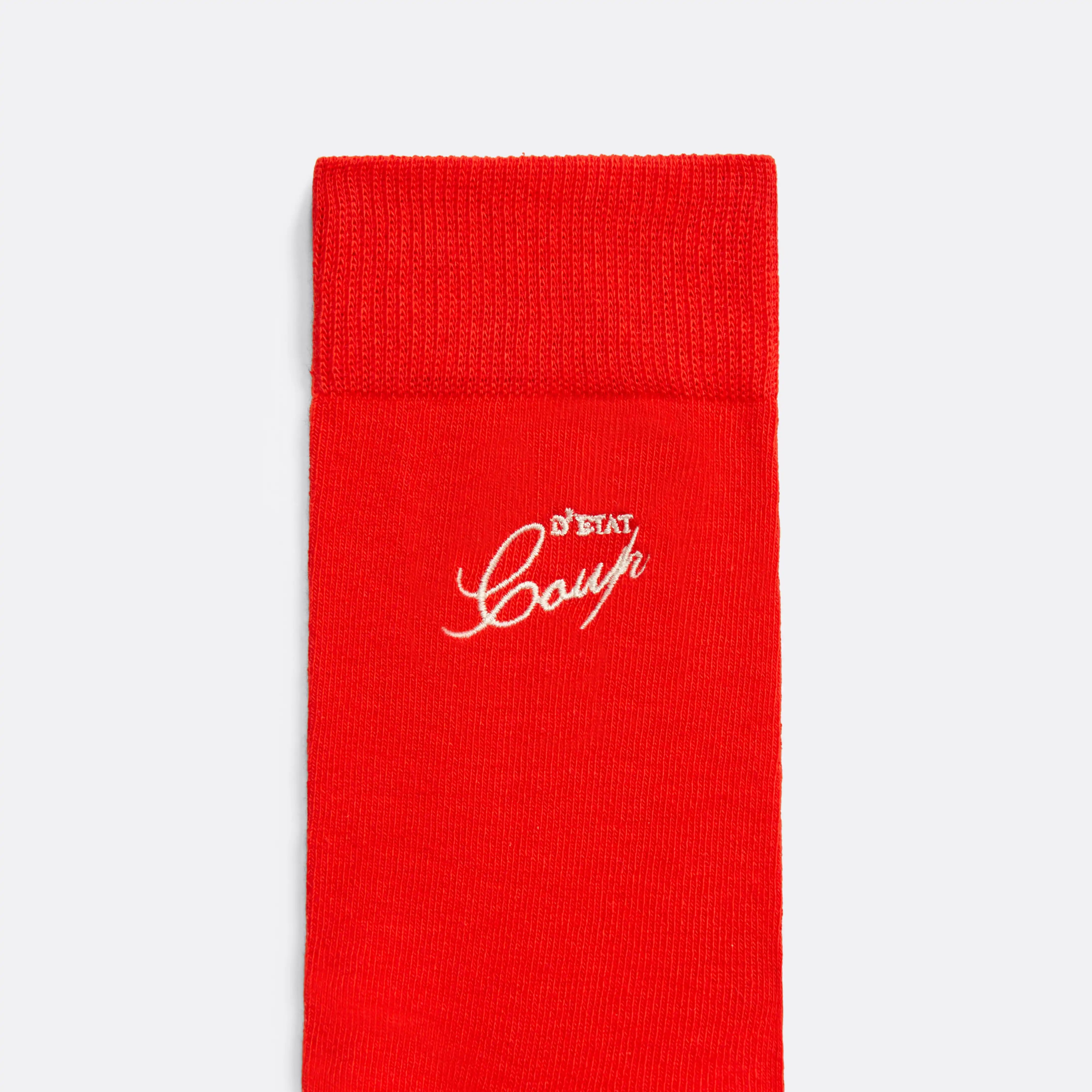 Classic Socks in Red - Embroidered - Coup D'État Portugal