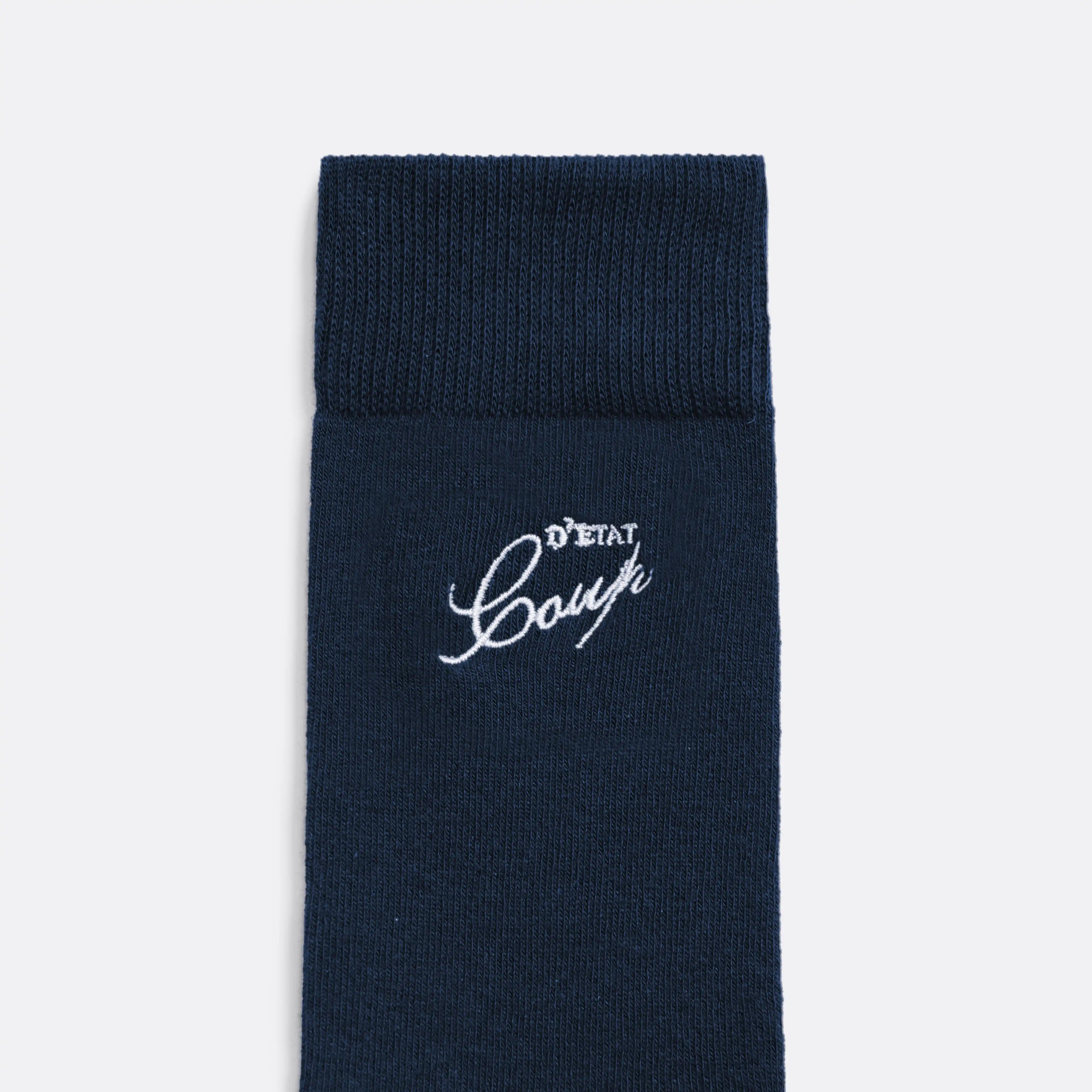 Classic Socks in navy Blue - Embroidered - Coup D'État Portugal