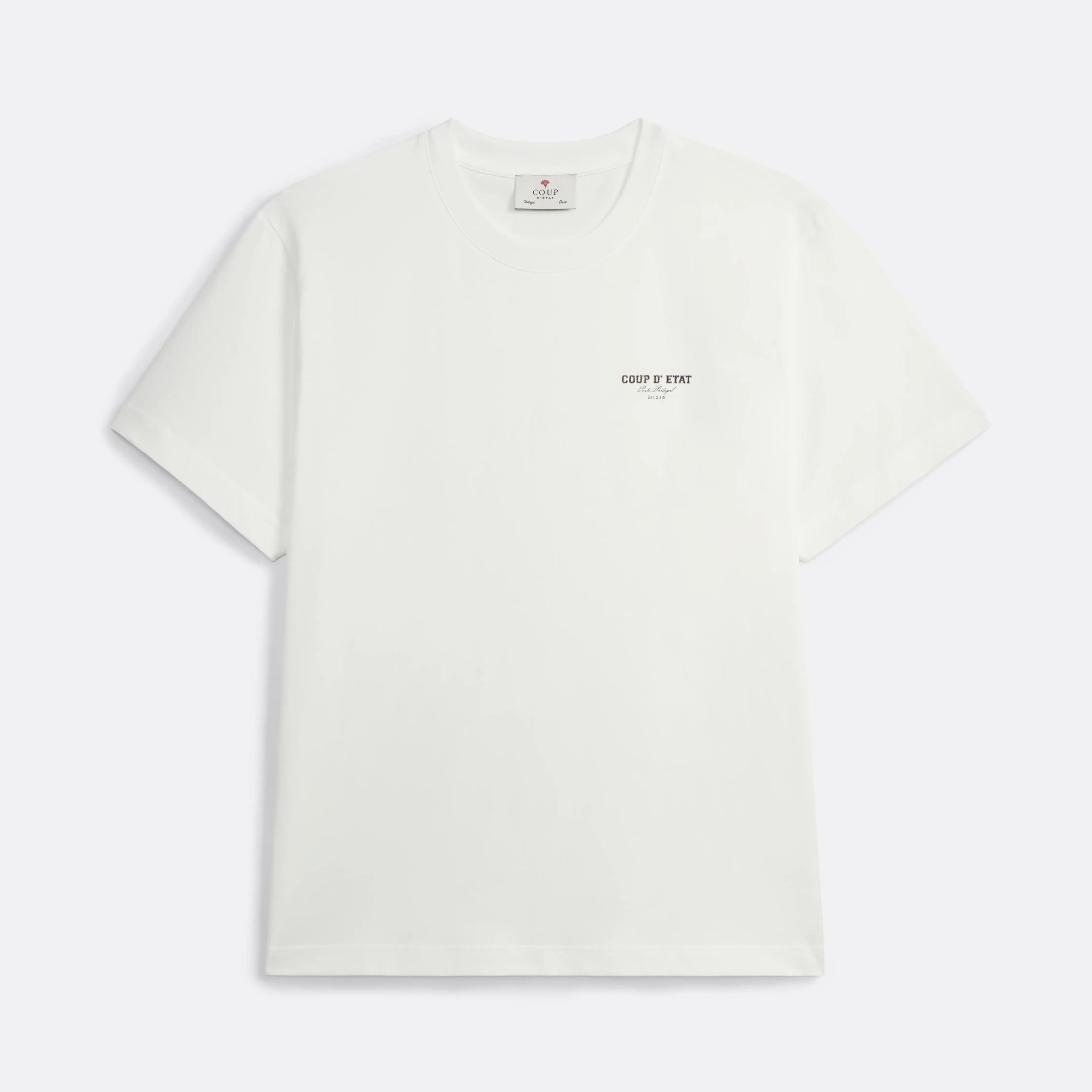 Classic T-Shirt in White  - Front Print - Coup D'État Portugal