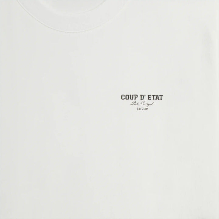 Classic T-Shirt in White  - Front Print - Coup D'État Portugal