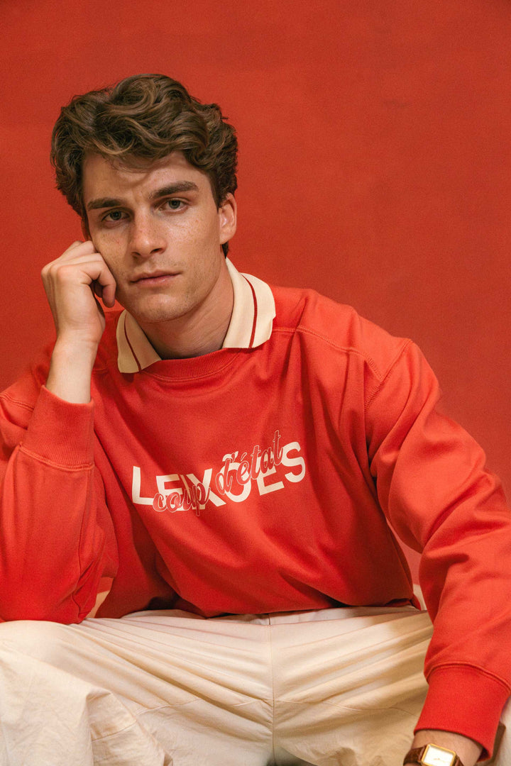 Sweatshirt in Red - Coup D'État and Leixões S.C collaboration - Male model