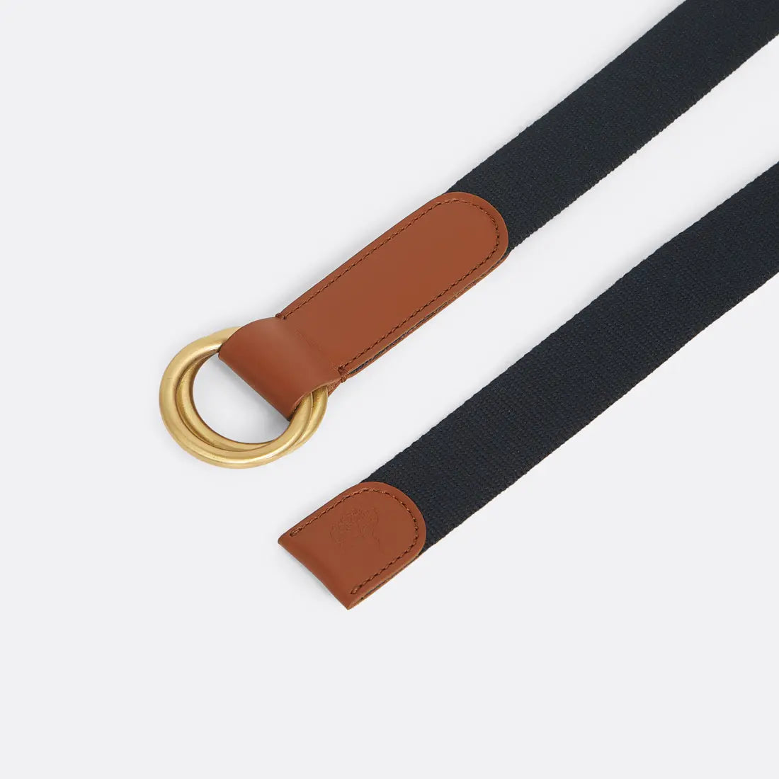 D-Ring Belt in Dark Blue Canva - Handcrafted Leather - Coup D'État Portugal