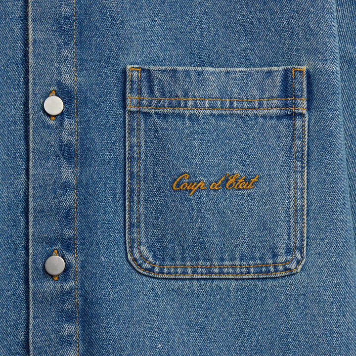 Light Denim Shirt - Front Embroidery - Coup D'État Portugal 