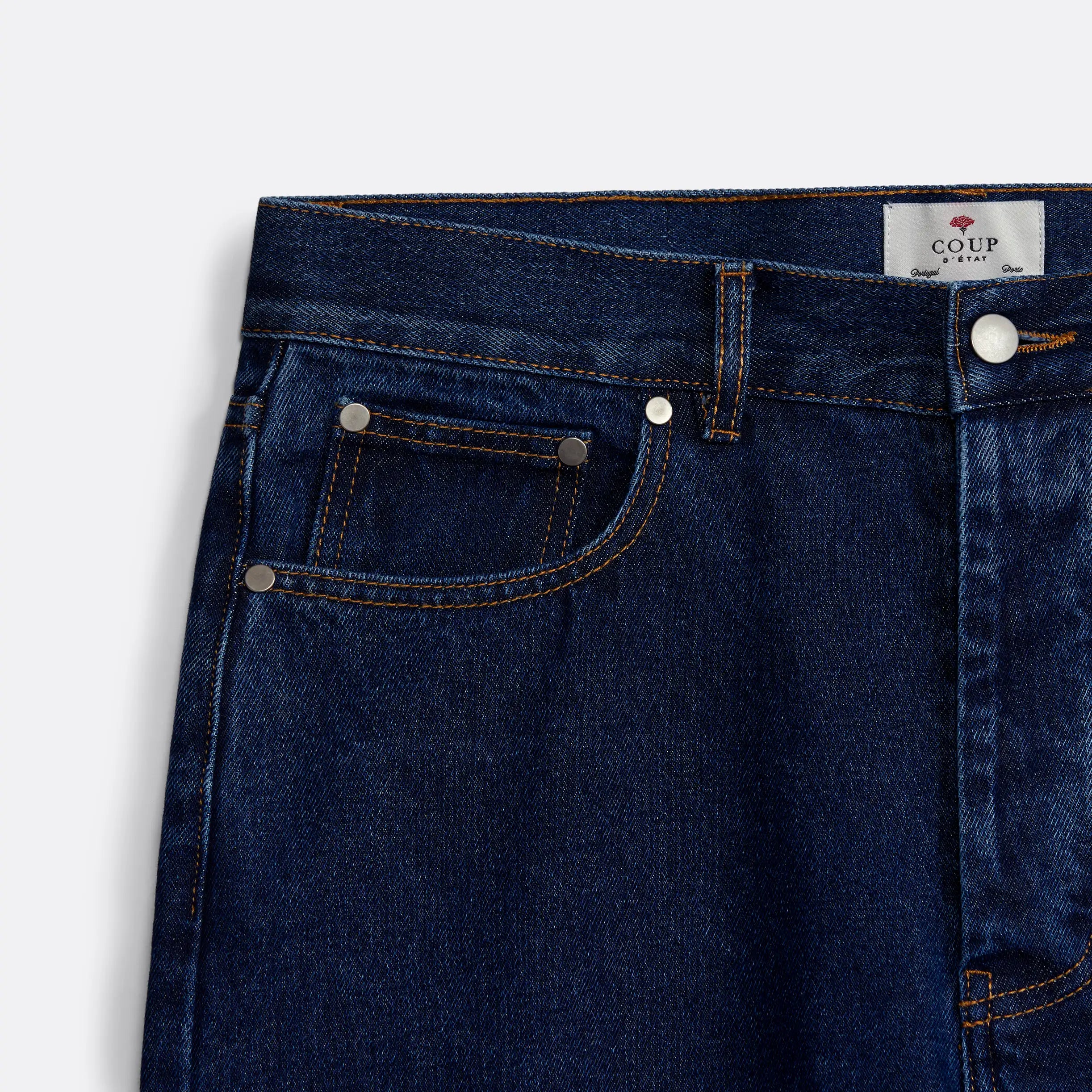 Straight Denim Trousers in Blue - Coup D'État Portugal