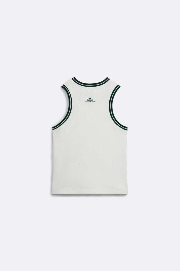 Tank Top in Gray with Navy Blue rib - Coup D'État Portugal