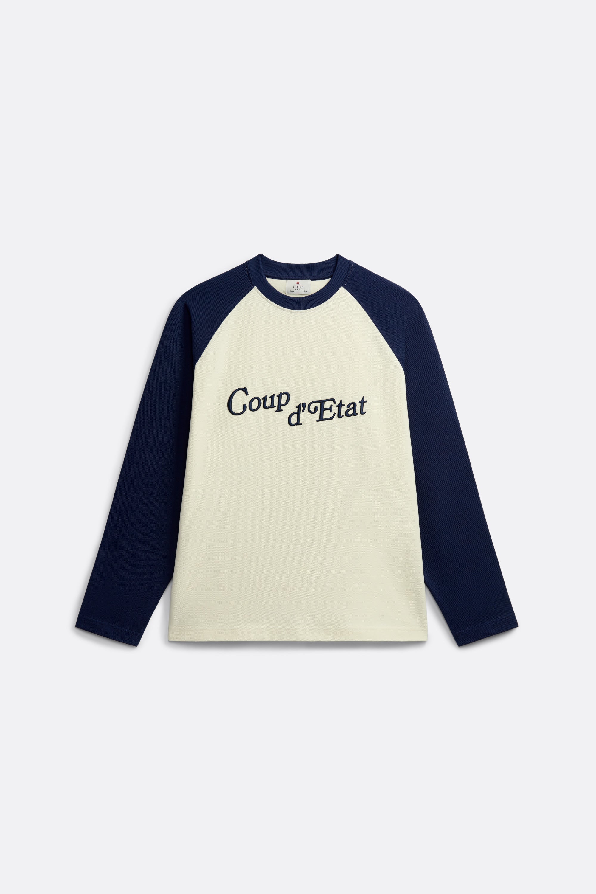 Long sleeve t-shirt in Off-White and Navy blue  - Coup D'État Portugal