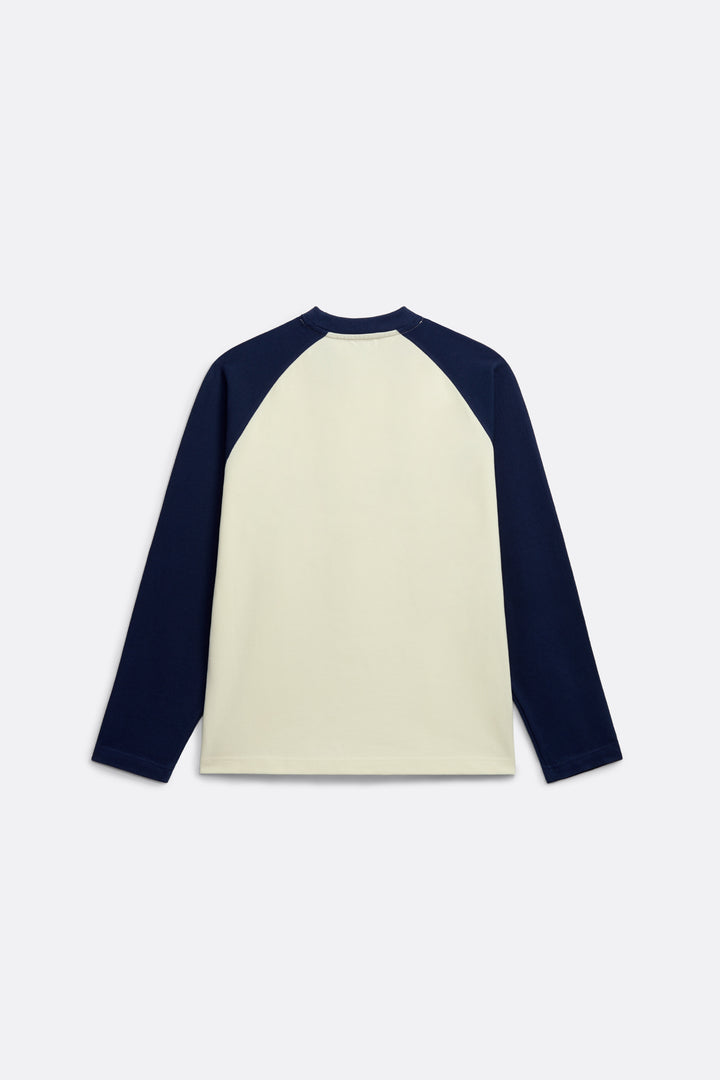 Long sleeve t-shirt in Off-White and Navy blue  - Coup D'État Portugal