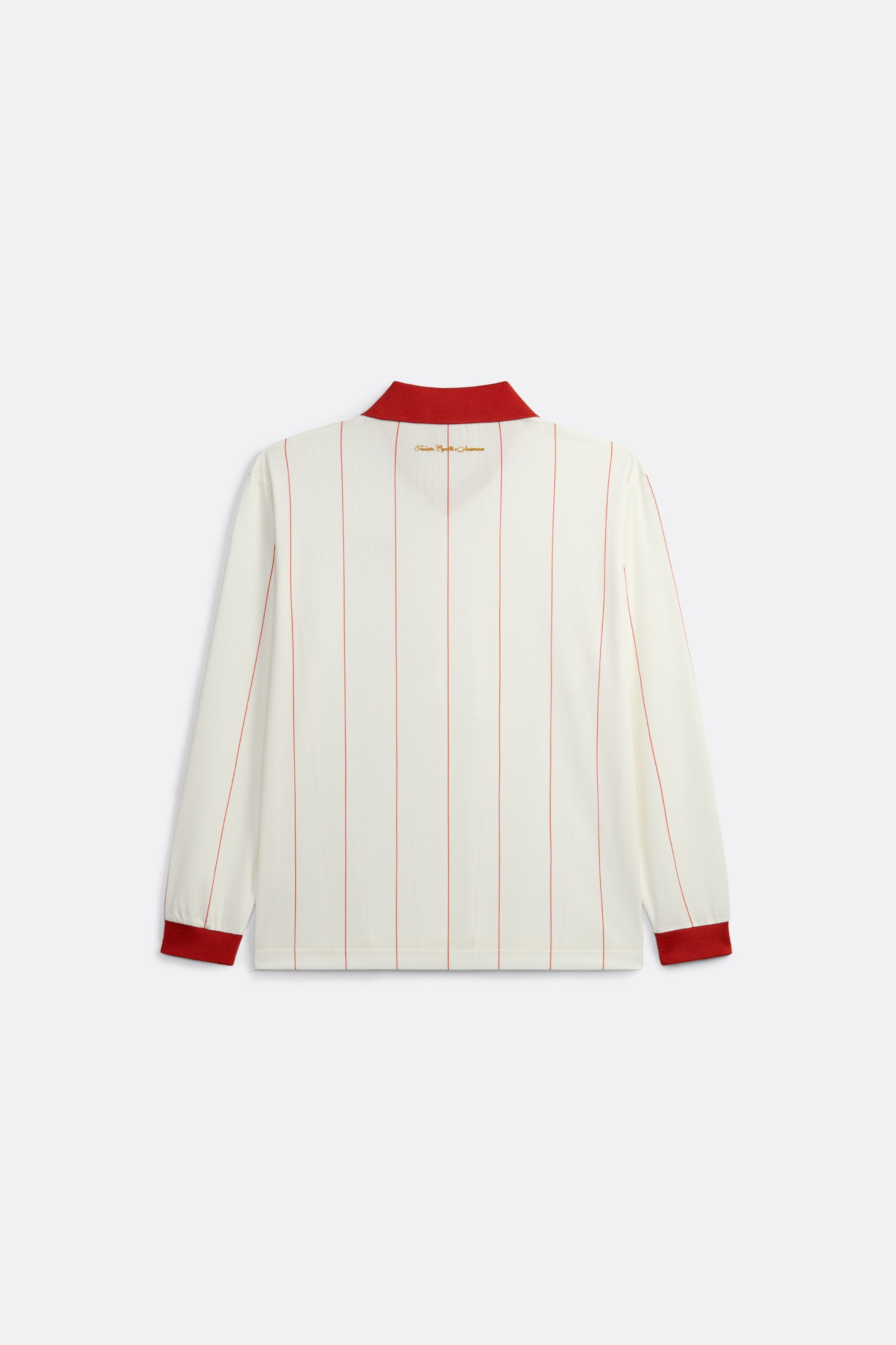 Long sleeve jersey in Off-White and Red stripes - Leixões Sports Club collaboration - Coup D'État Portugal