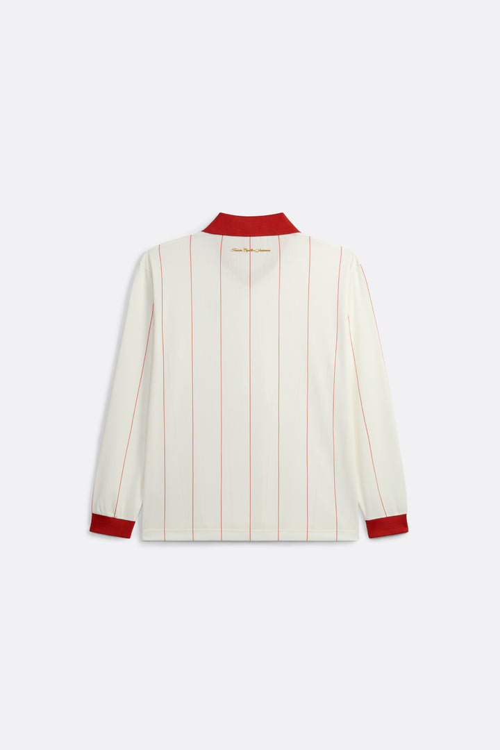 Long sleeve jersey in Off-White and Red stripes - Leixões Sports Club collaboration - Coup D'État Portugal