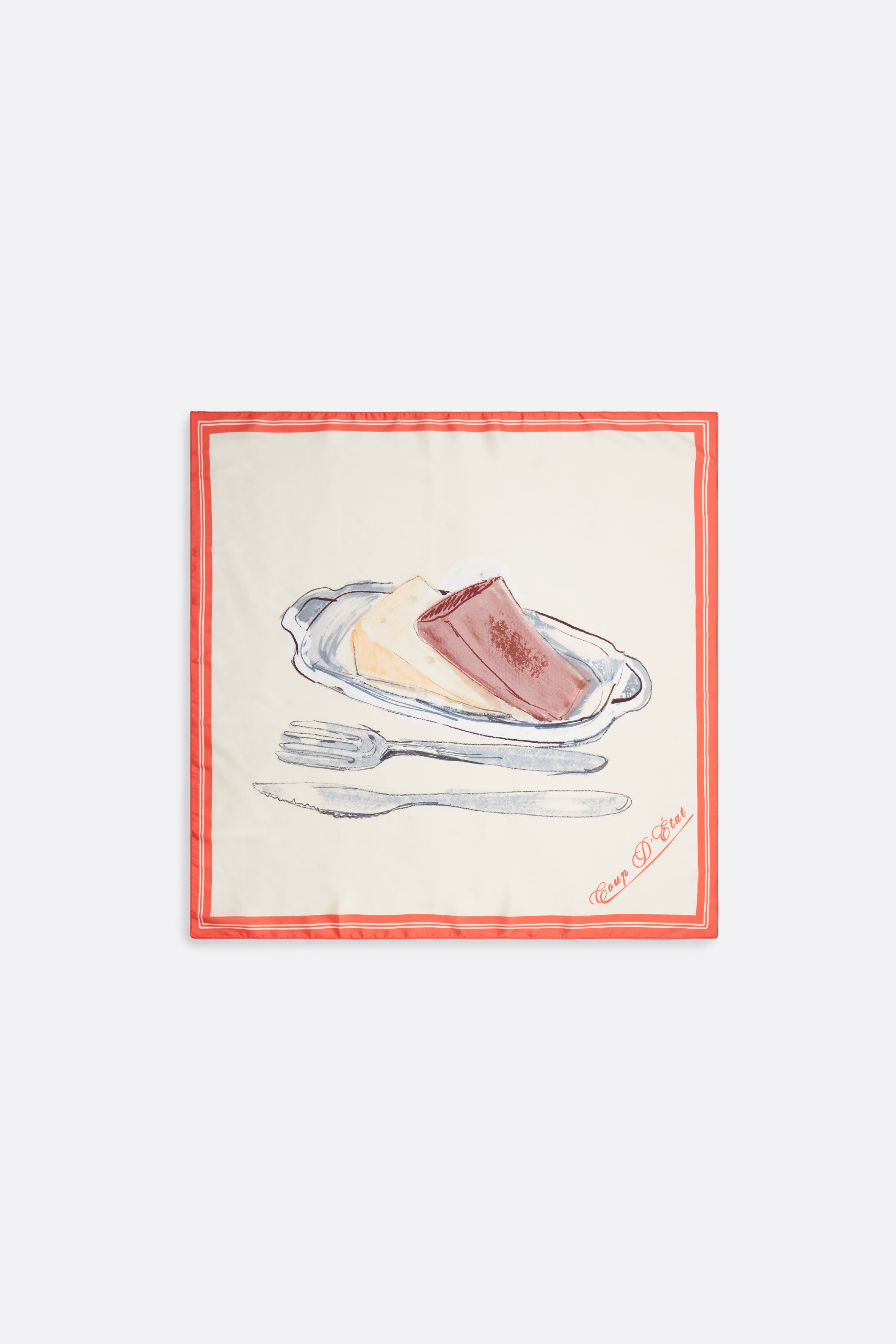 Romeu e Julieta scarf in Off-White and Red - Coup D'État Portugal