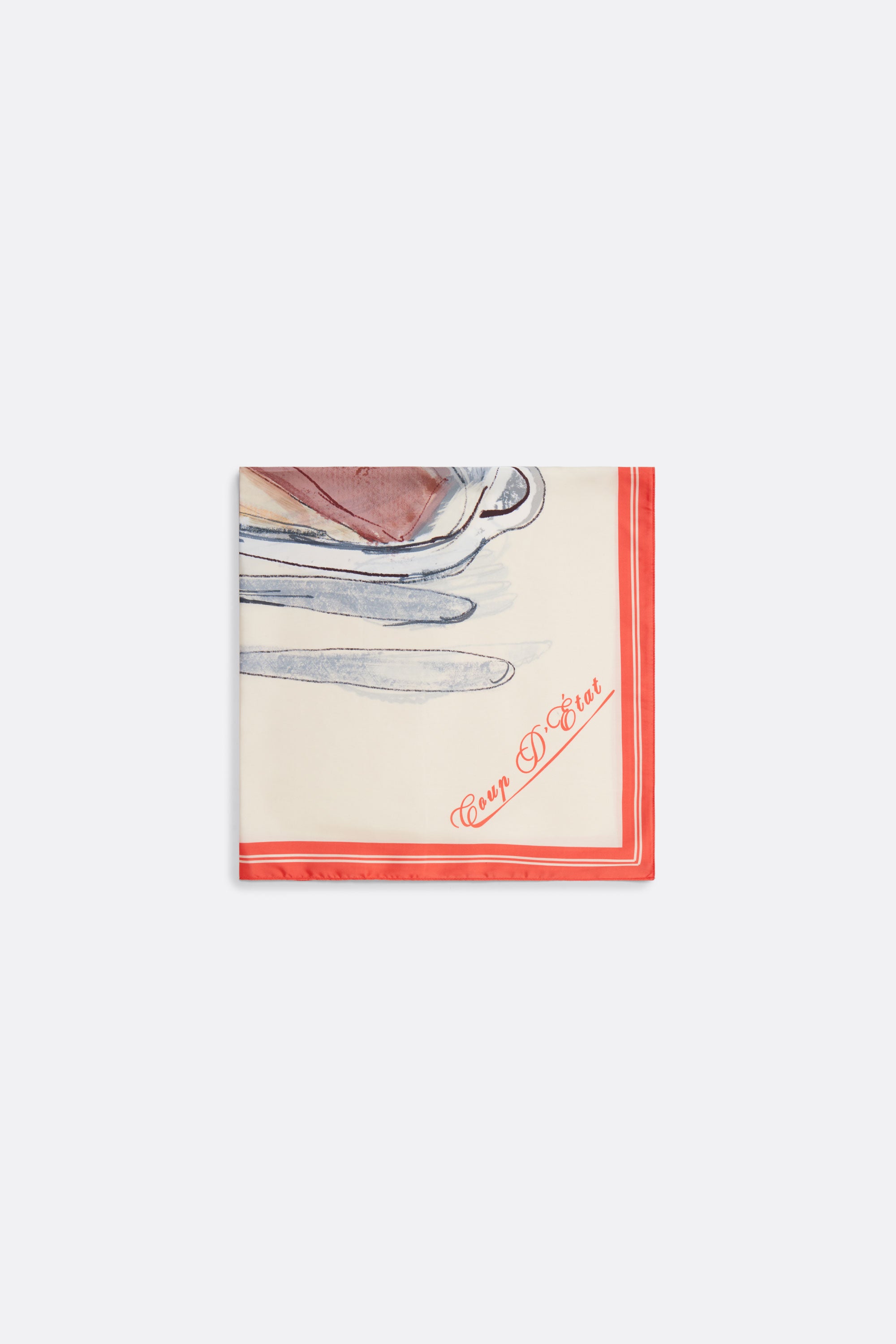 Romeu e Julieta scarf in Off-White and Red - Coup D'État Portugal