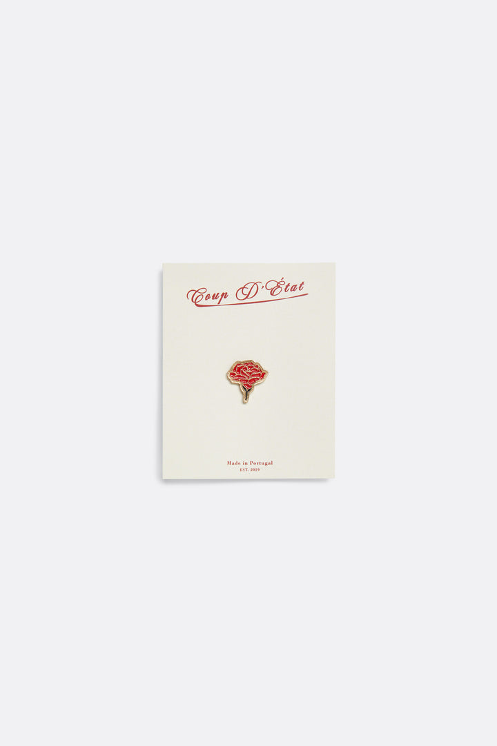 Carnation pin in Red and Gold - Coup D'État Portugal