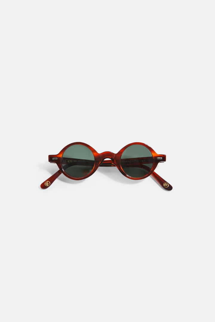 Sunglasses in Bordeaux and sheer blue lenses - Handcrafted -  Coup D'État Portugal