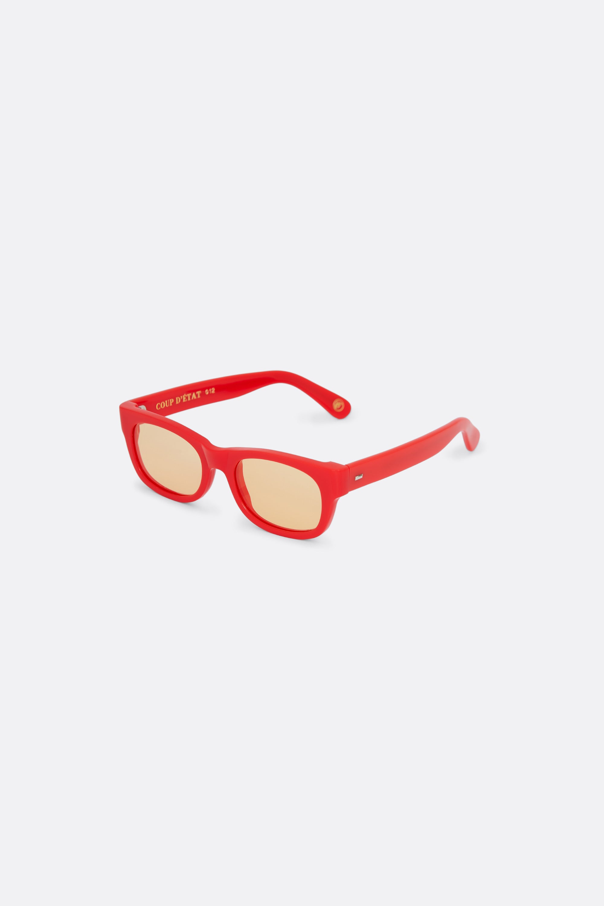 Sunglasses in Red with amber lenses - Handcrafted - Coup D'État Portugal