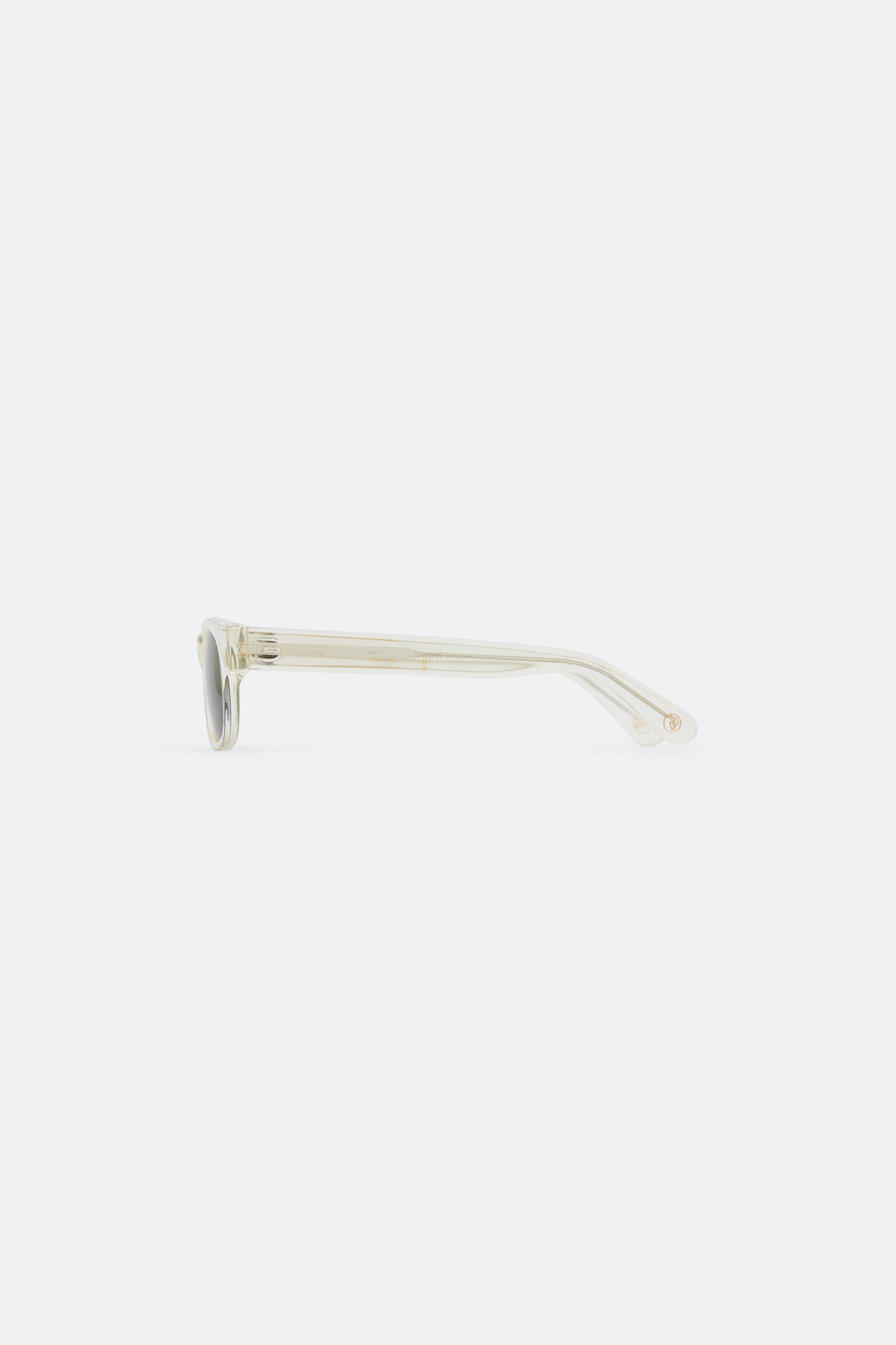 Clear sunglasses with dark Green lenses - Handcrafted - Coup D'État Portugal