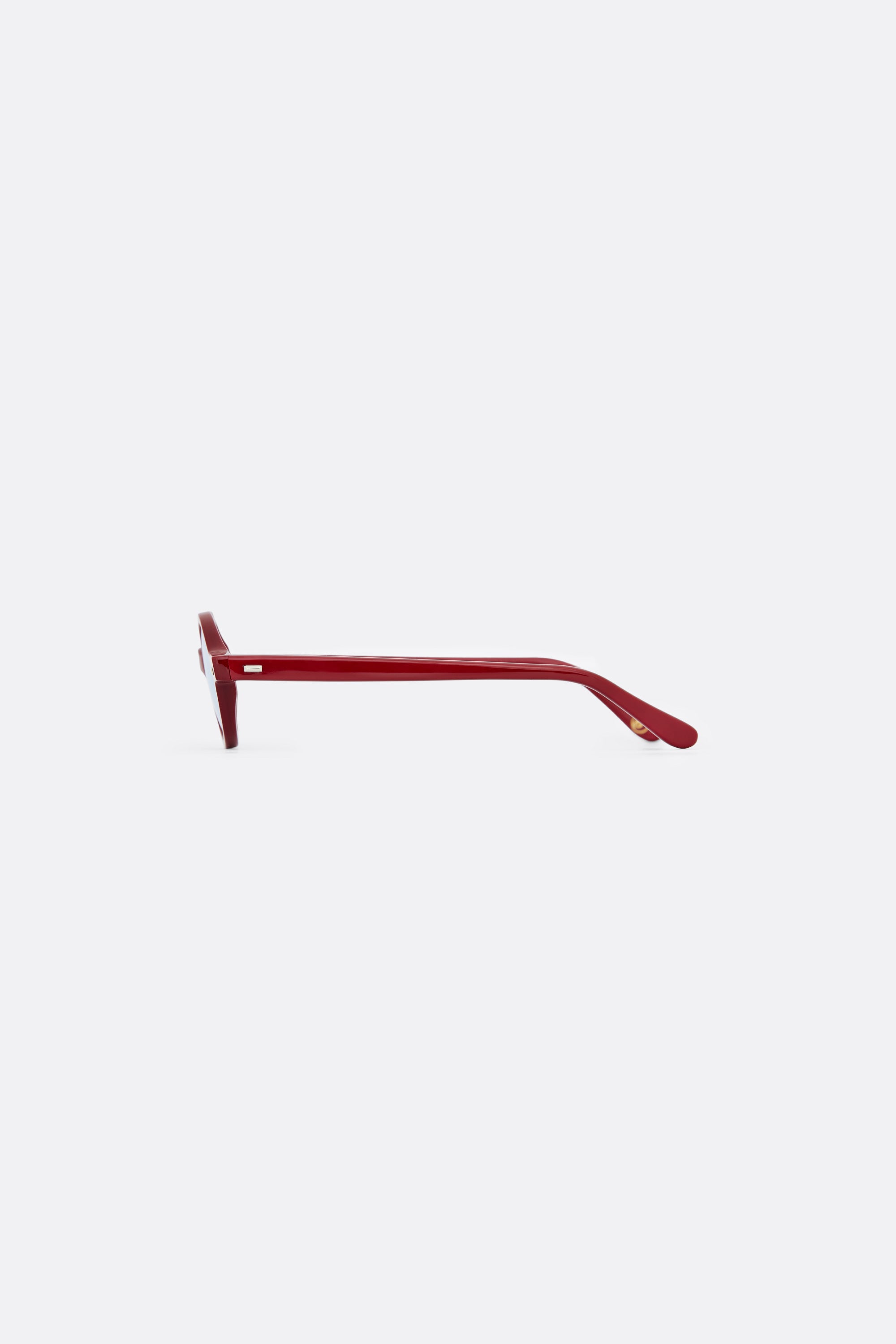 Sunglasses in Bordeaux with light blue lenses  Handcrafted - Coup D'État Portugal