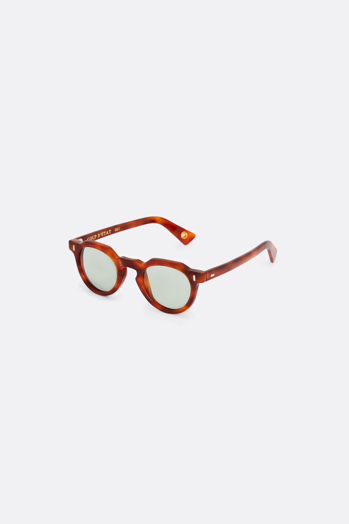 Sunglasses in Light Brown - Light Green lenses - Coup D'État Portugal