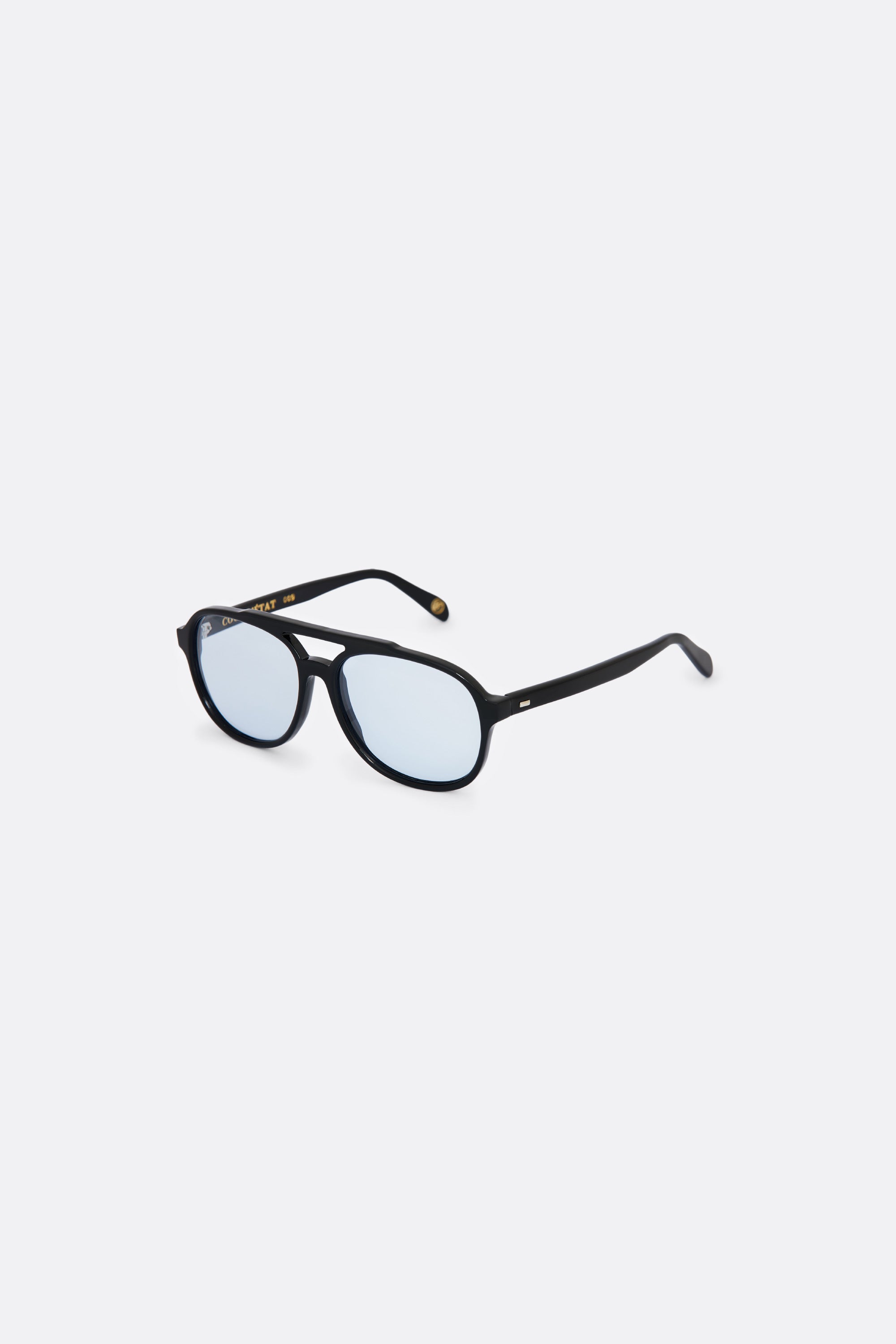 Sunglasses in Black and light Gray lenses Handcrafted - Coup D'État Portugal 