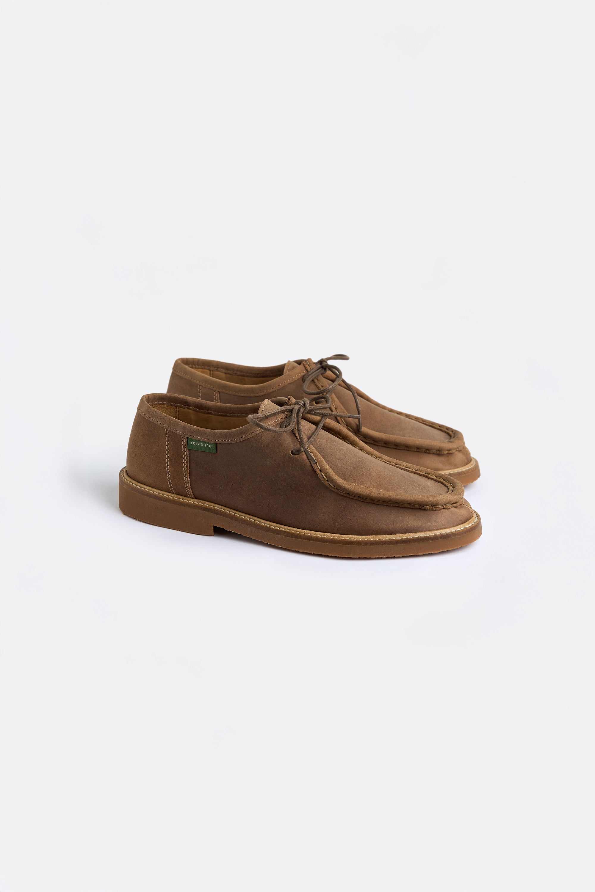 1974 shoes in Brown Suede - Handcrafted Leather - Coup D'État Portugal