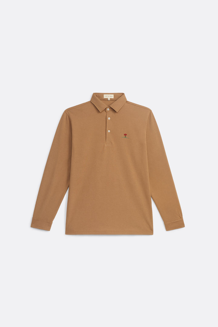 Brown long sleeve polo - Coup D'État and Matize Golf Portugal