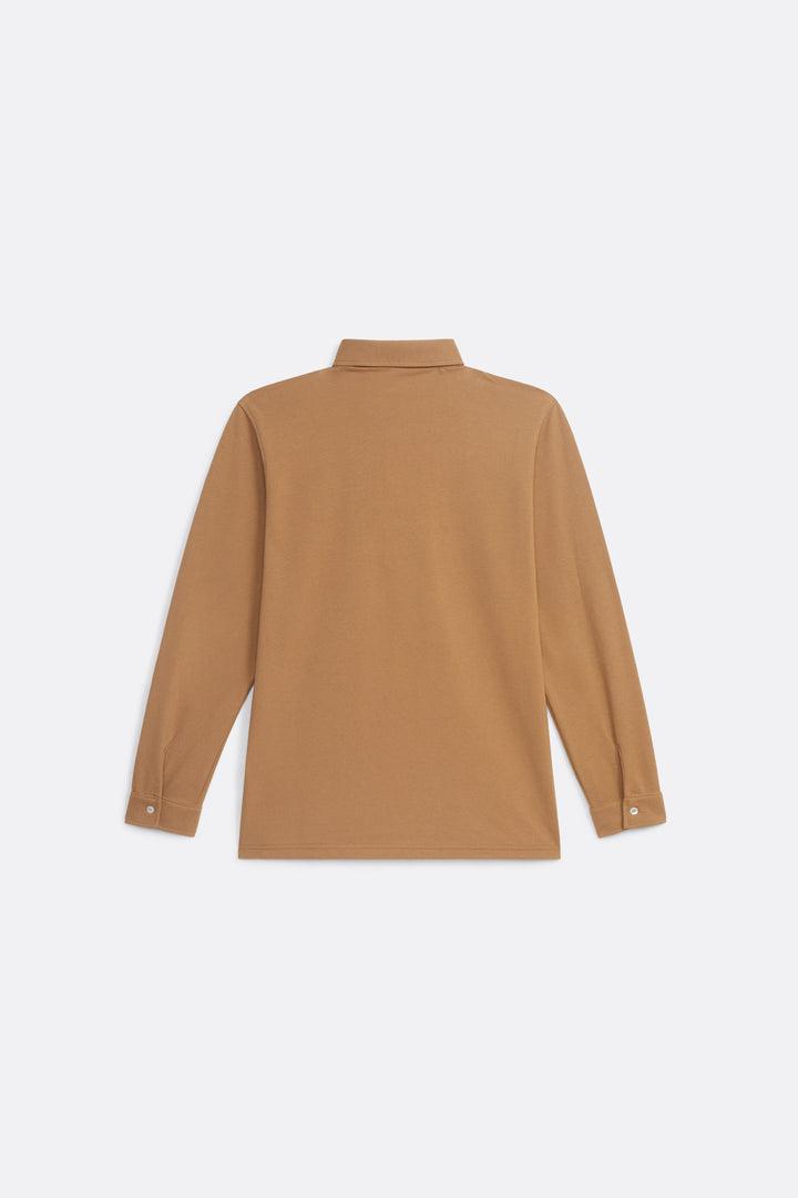 Brown long sleeve polo - Coup D'État and Matize Golf Portugal